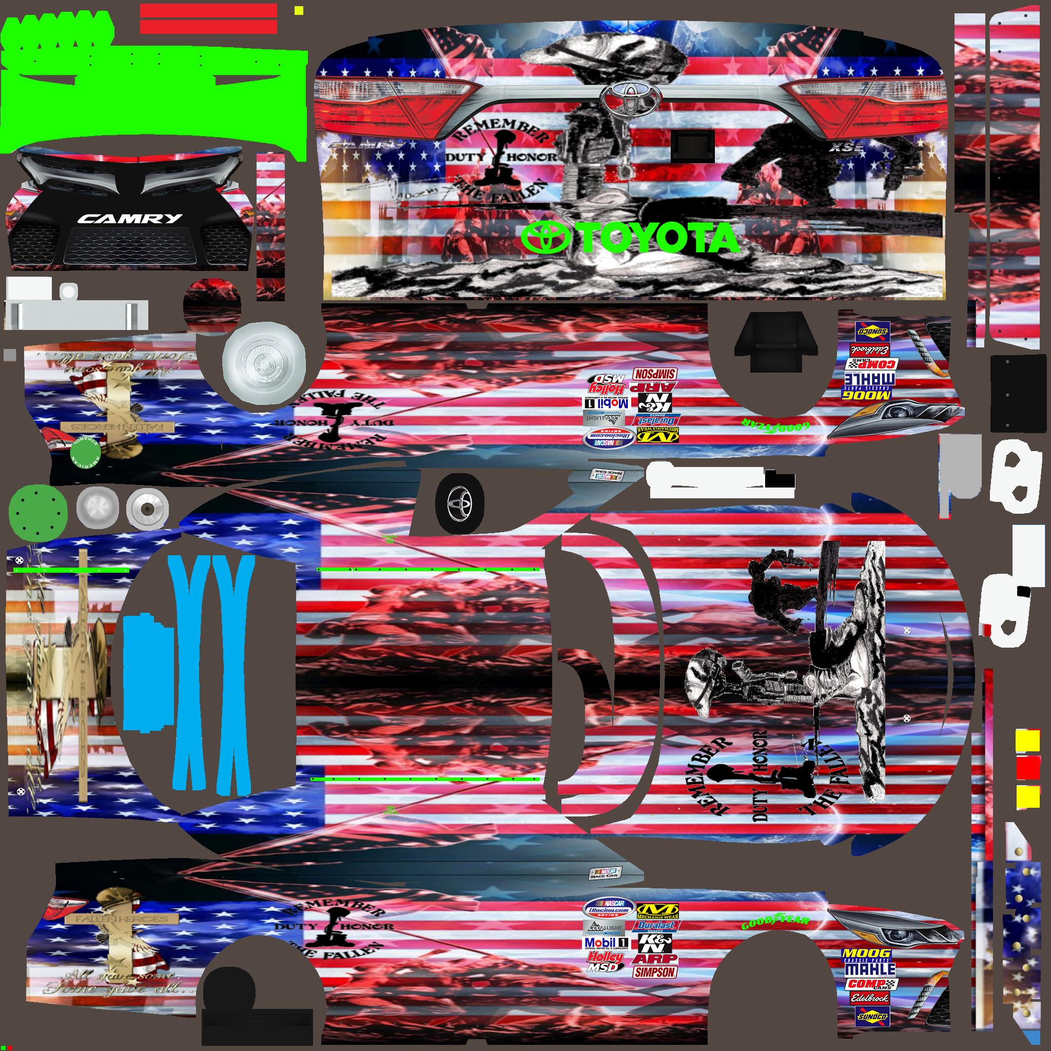 Xfinity Toyota Memorial Day by Jason Kinzer Trading Paints