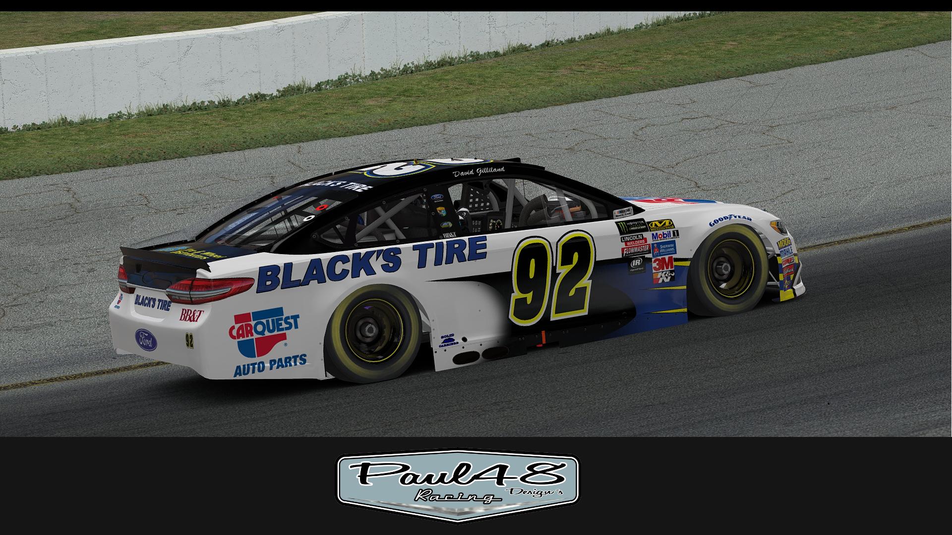 2018 David Gilliland Blacks Tire / Carquest by Thomas Sink Trading Paints