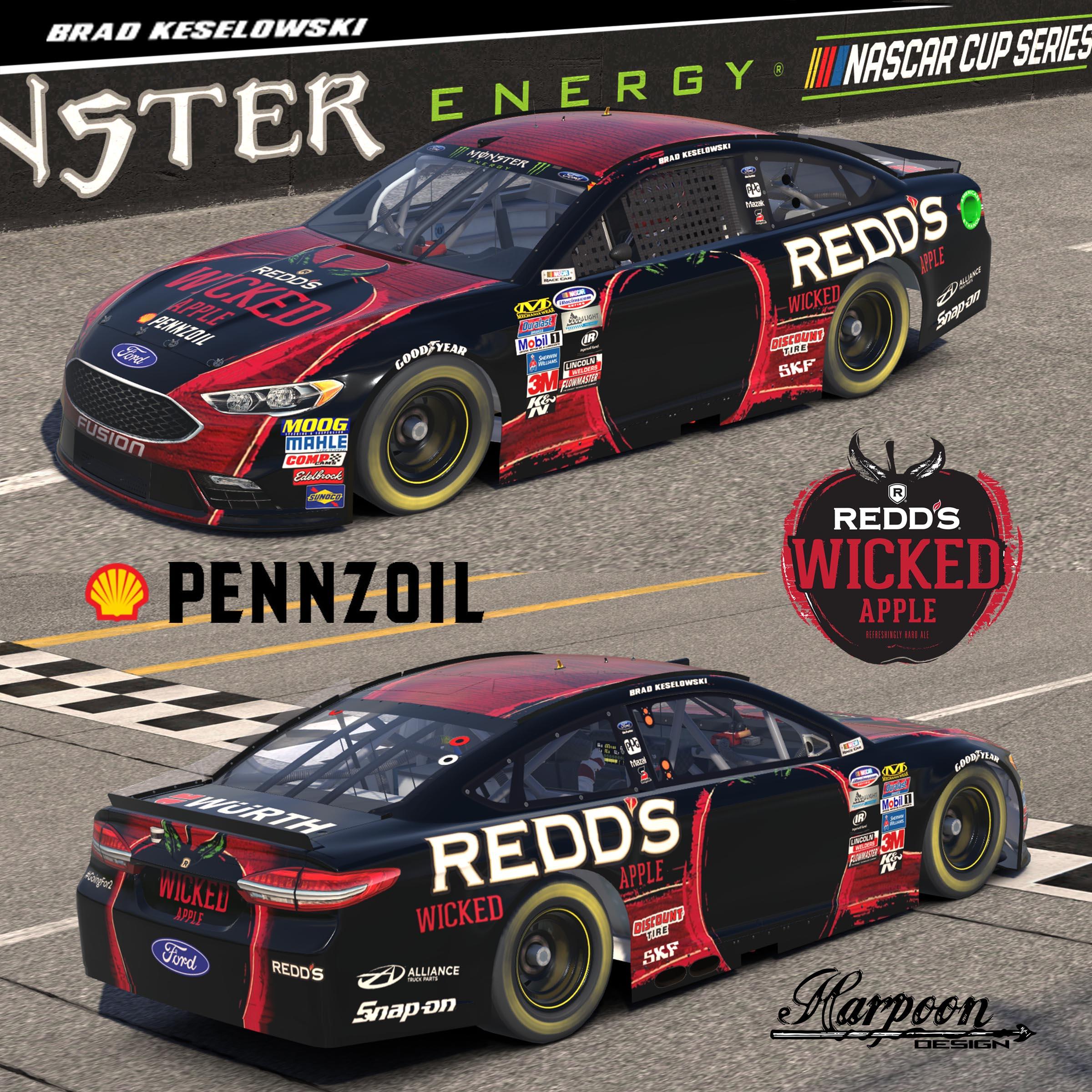 Preview of 2014 Brad Keselowski Reds Wicked Apple Fusion by Brantley Roden