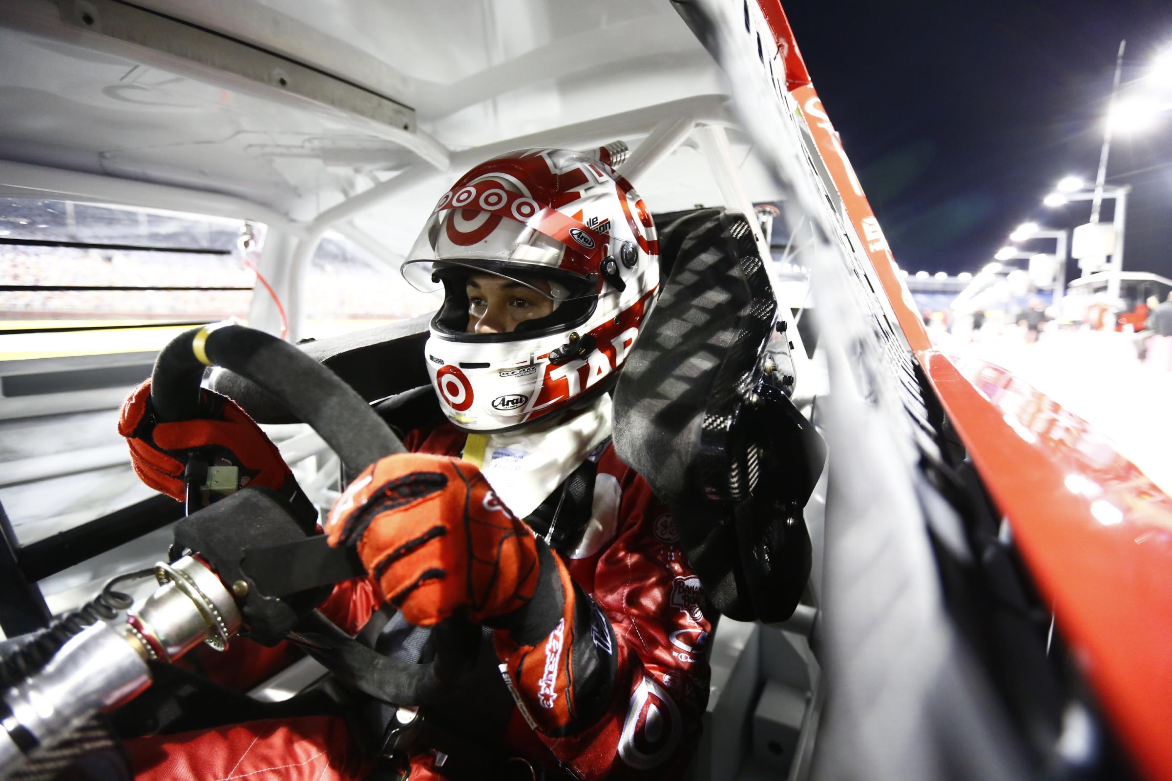 Kyle Larsons Target Cartwheel Helmet by Brian D Smith Trading Paints