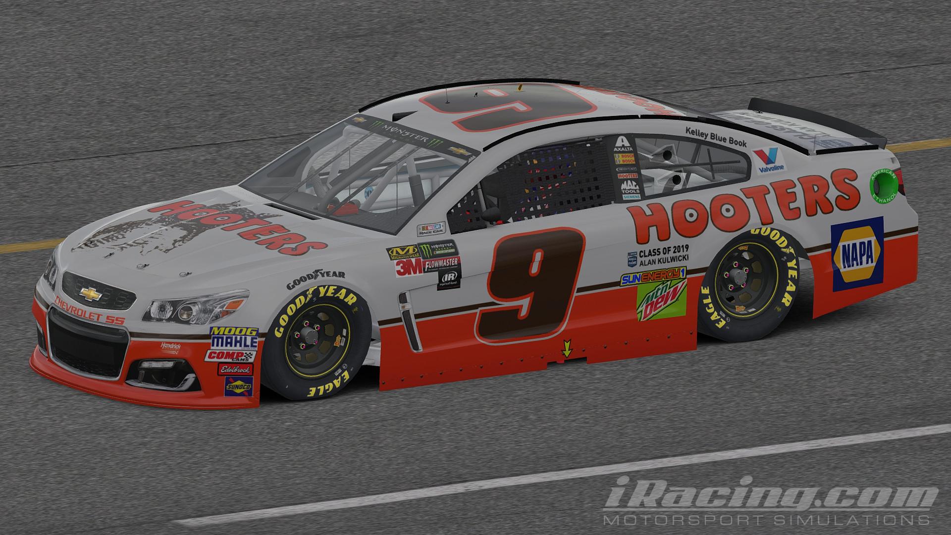 Hooters NASCAR HoF Alan Kulwicki by Scott Pierchorowicz Trading Paints