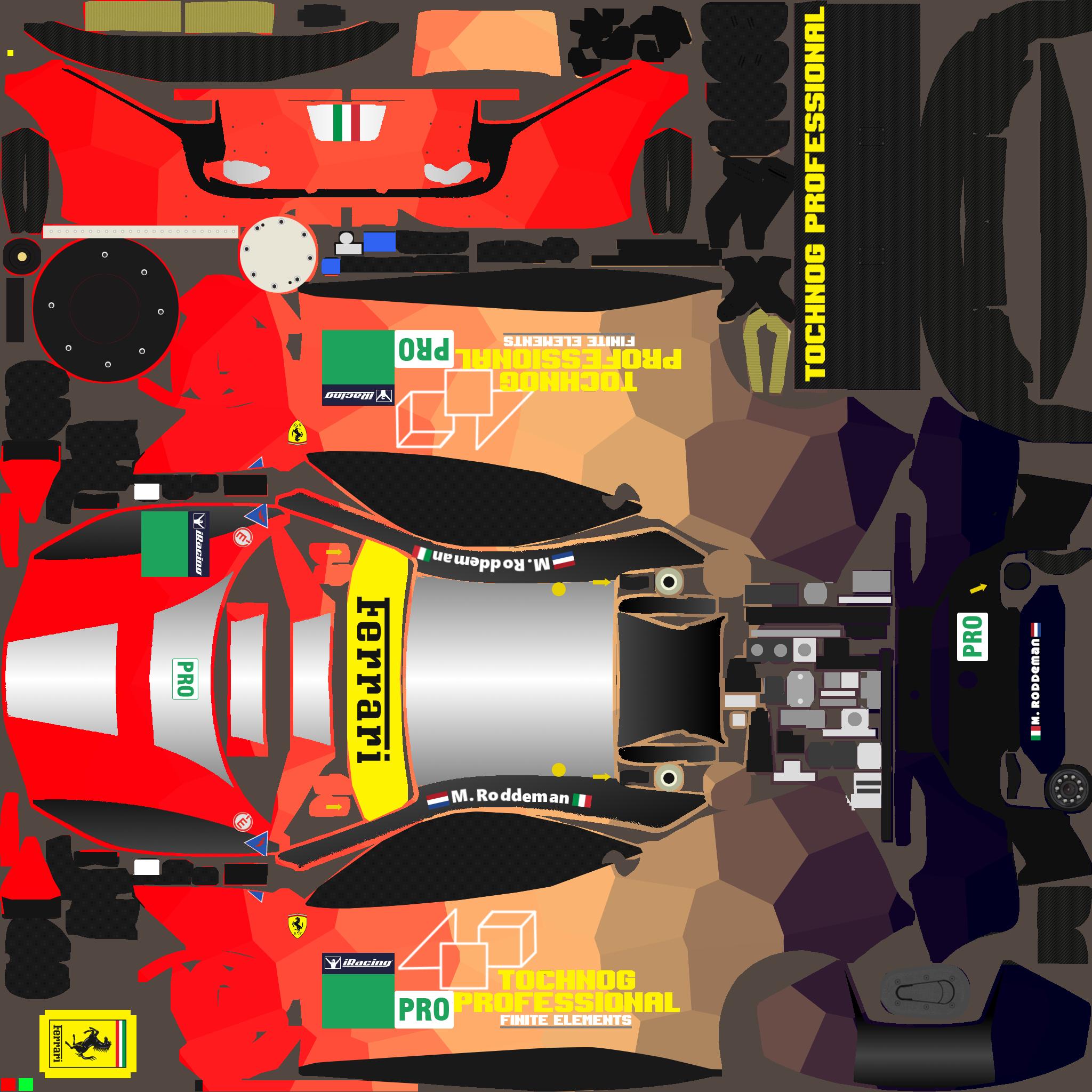 Ferrari 488 GTE gradient by Marco Roddeman - Trading Paints