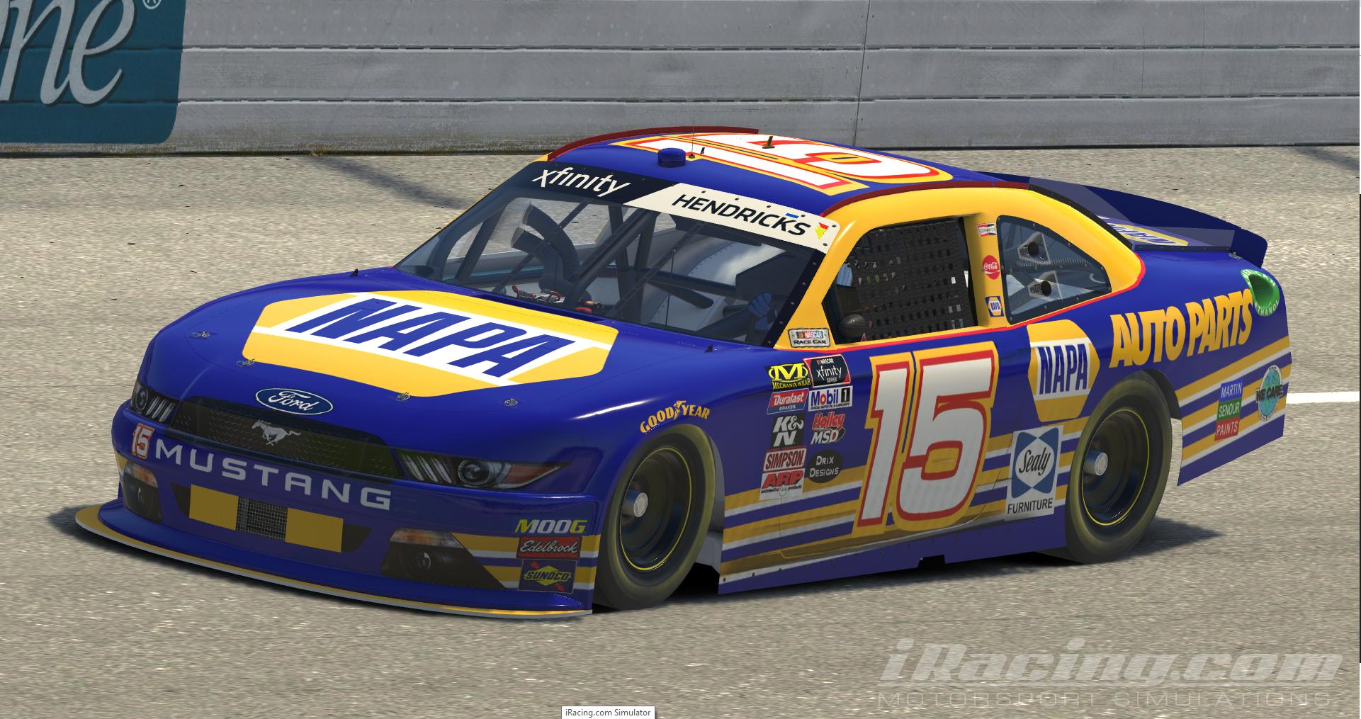Xfinity Mustang Michael Waltrip 2001 Napa Paint Scheme by Davie
