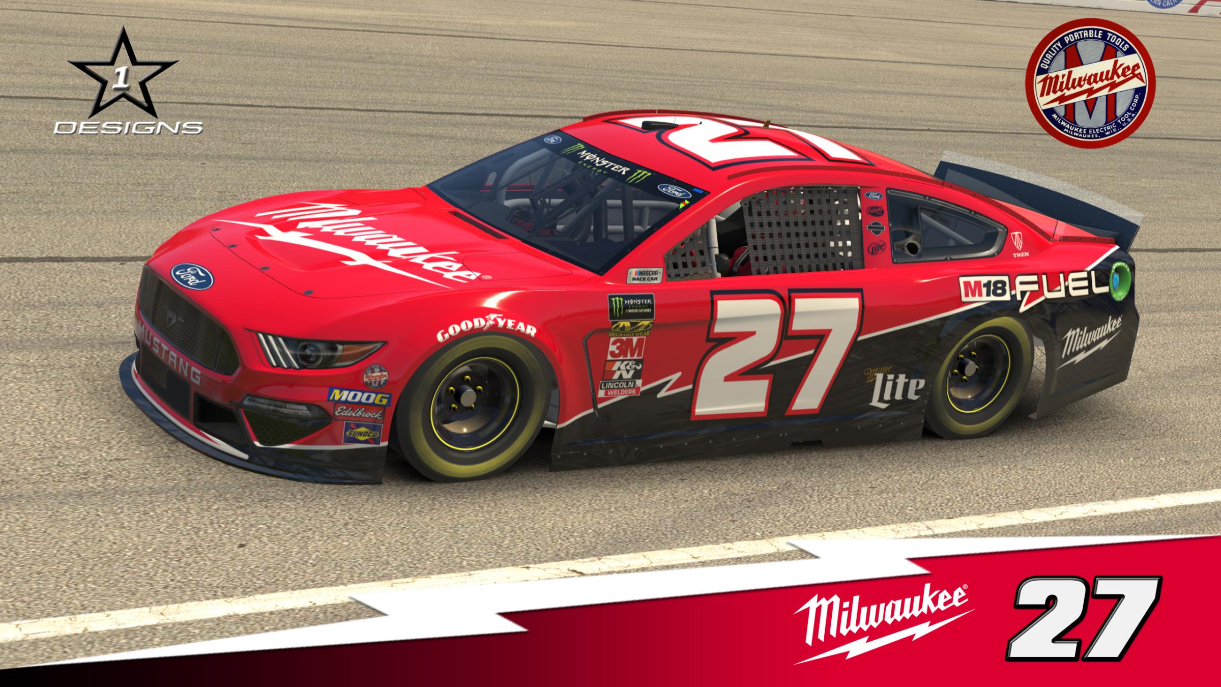 Milwaukee Tool Nascar Cup Mustang by Nicholas Orth Trading Paints