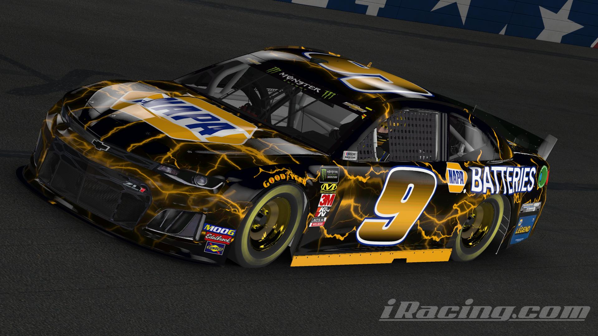 NAPA Chase Elliott Legend Battery Black Car (Custom ) by Chris T J