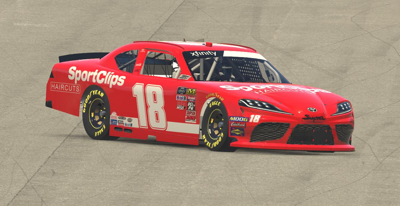 2019 Denny Hamlin Sport Clips Toyota Supra Custom Number by Wyatt