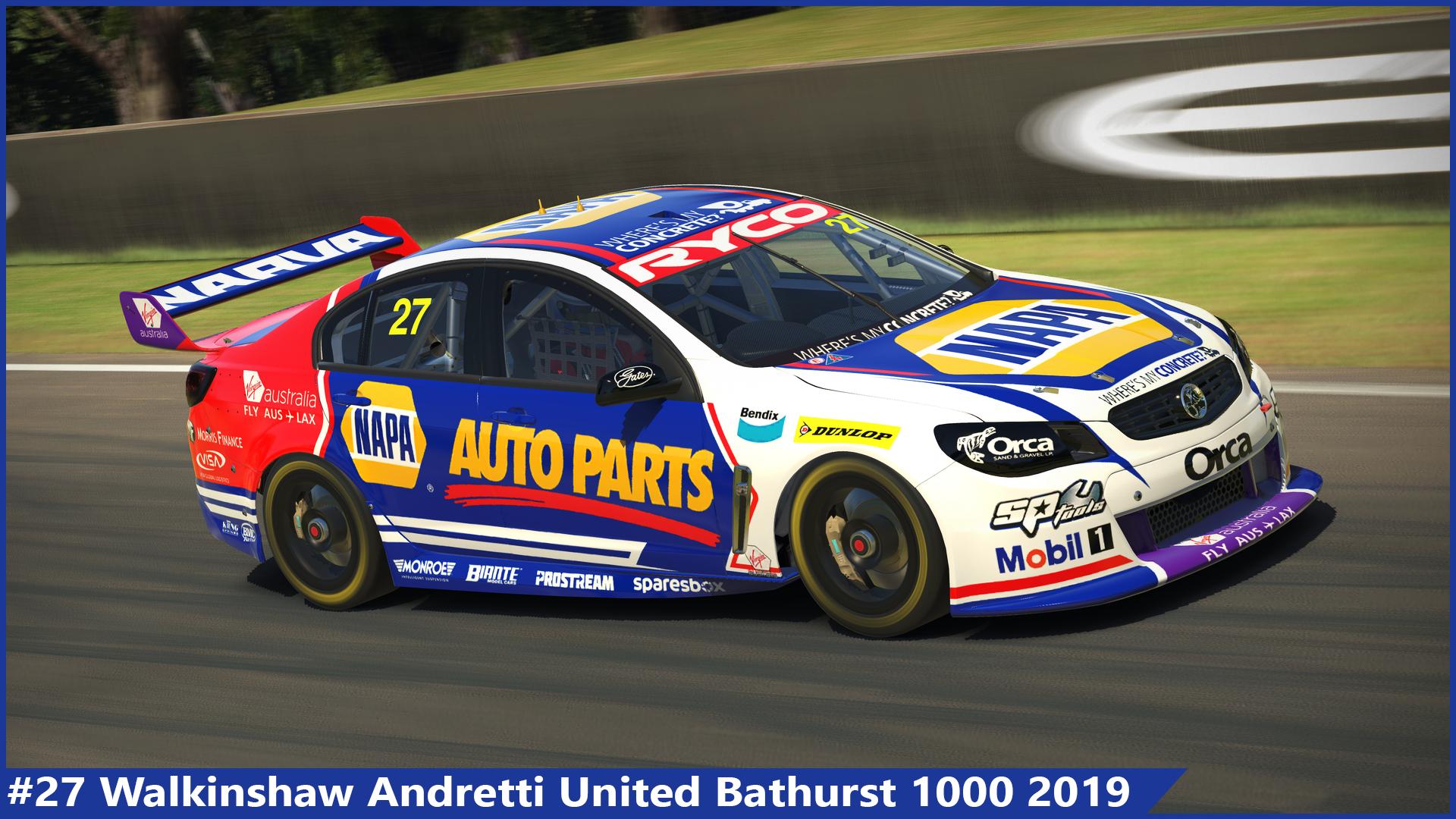 Preview of #27 Walkinshaw Andretti United Bathurst 1000 2019 by Sergio Hernando