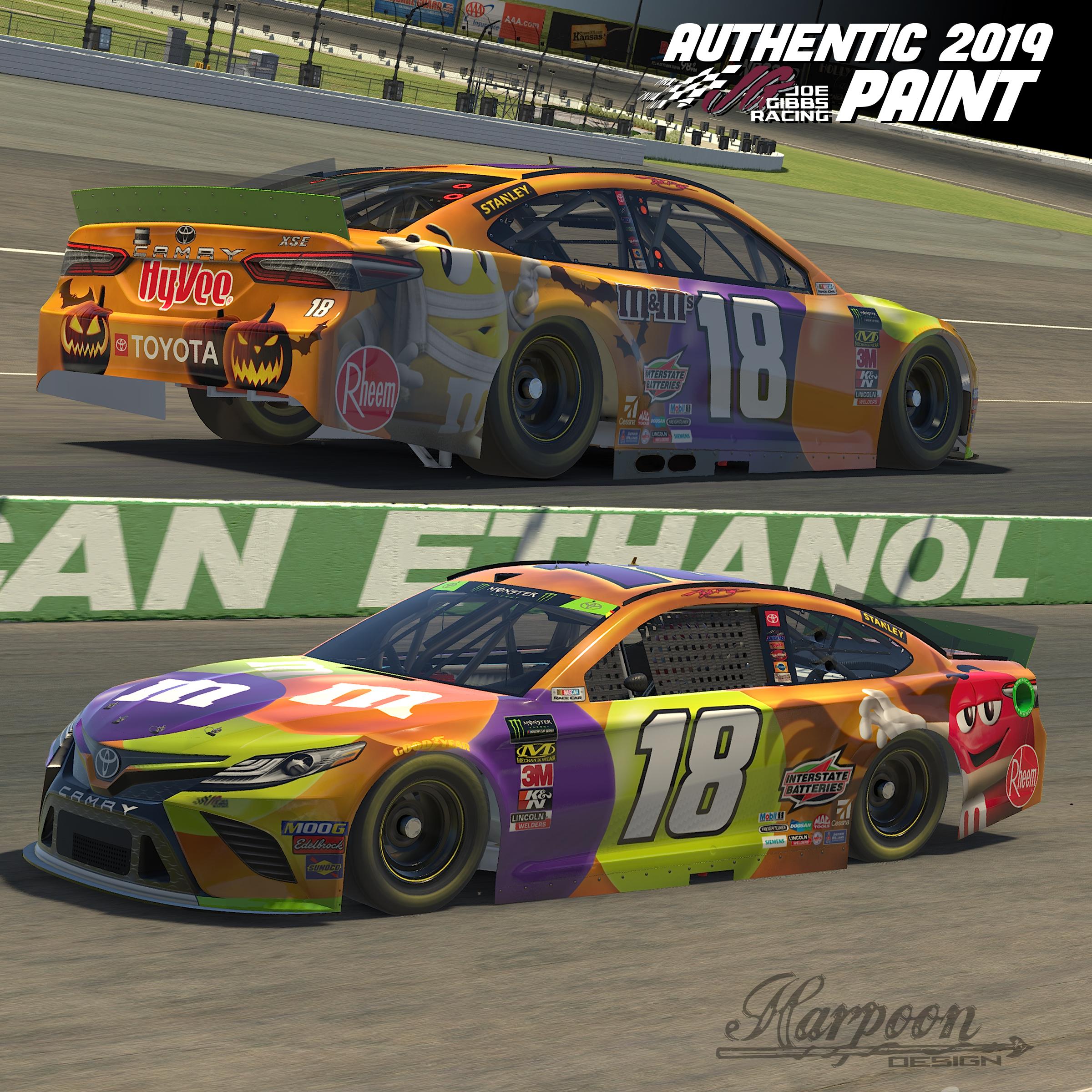 Preview of 2019 Kyle Busch M&M Halloween Camry no num by Brantley Roden