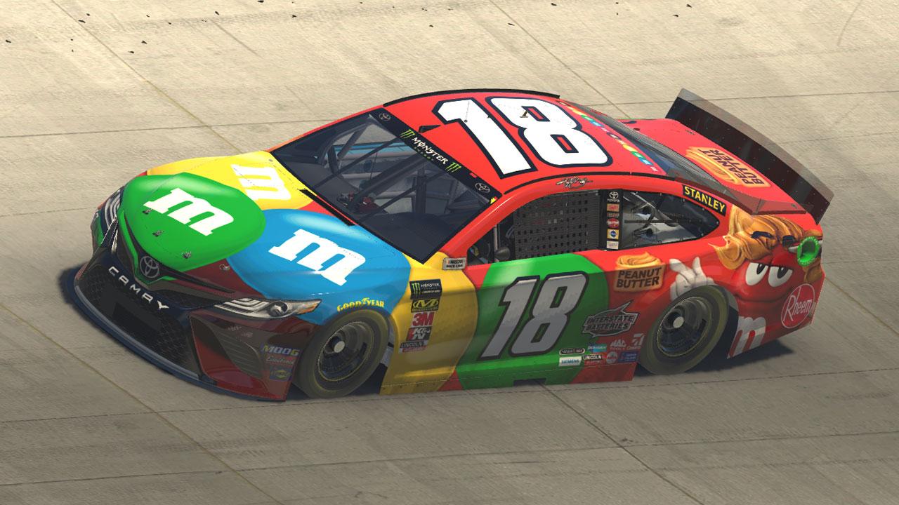 Kyle Busch Peanut Butter M&Ms Camry by Michael DiPasquale Trading Paints