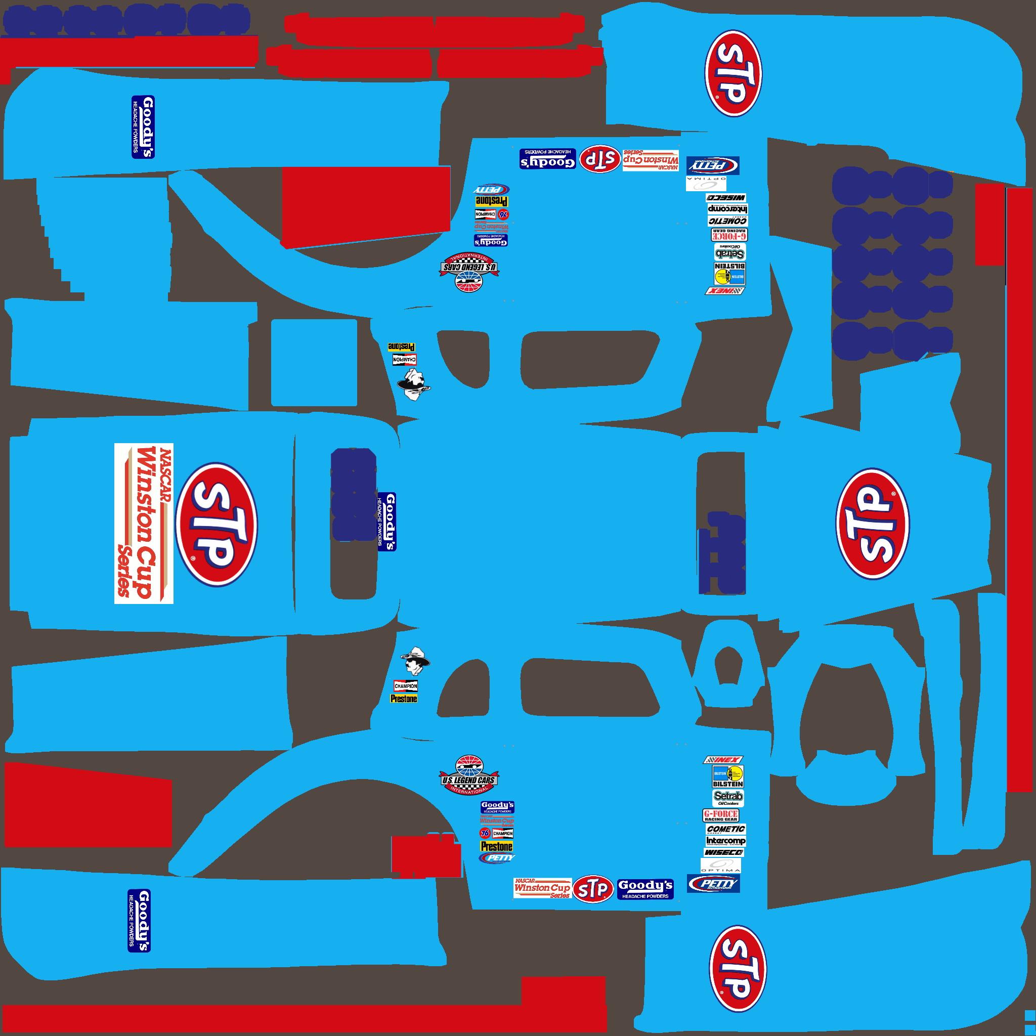 STP Richard Petty Legends Car by JW Salyers Trading Paints