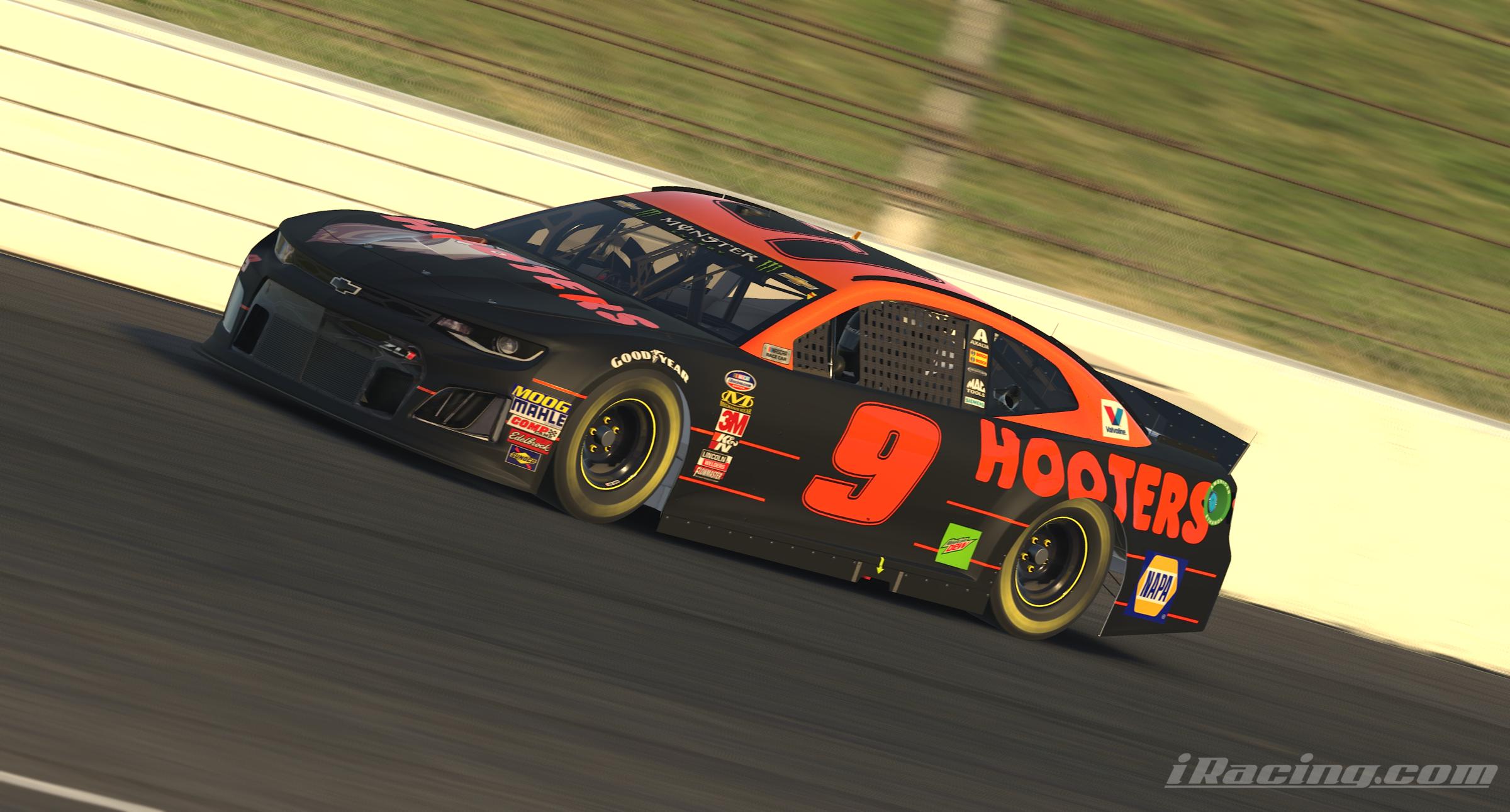 Chase Elliott Hooters 2020 by Cameron Coulby Trading Paints
