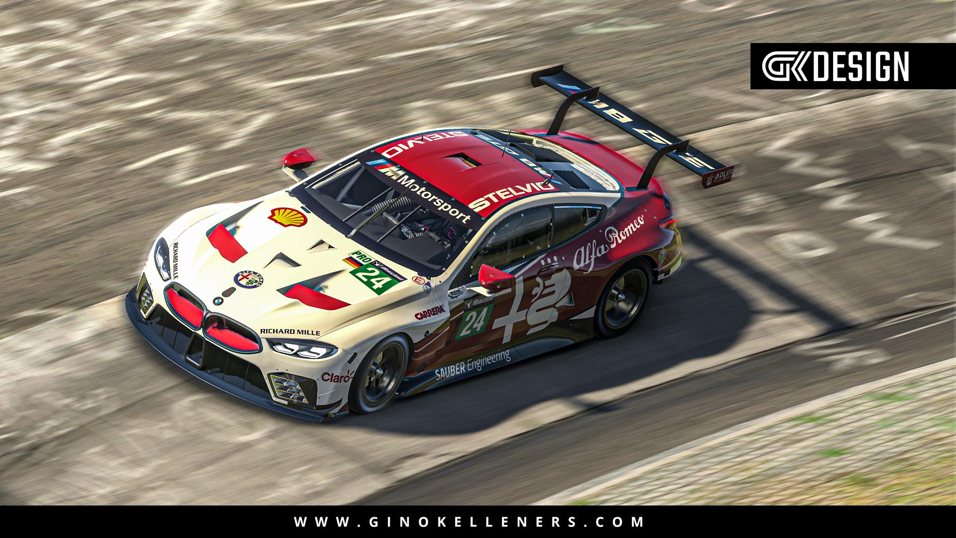 Preview of Alfa Romeo F1 Livery - BMW M8 GTE by Gino Kelleners