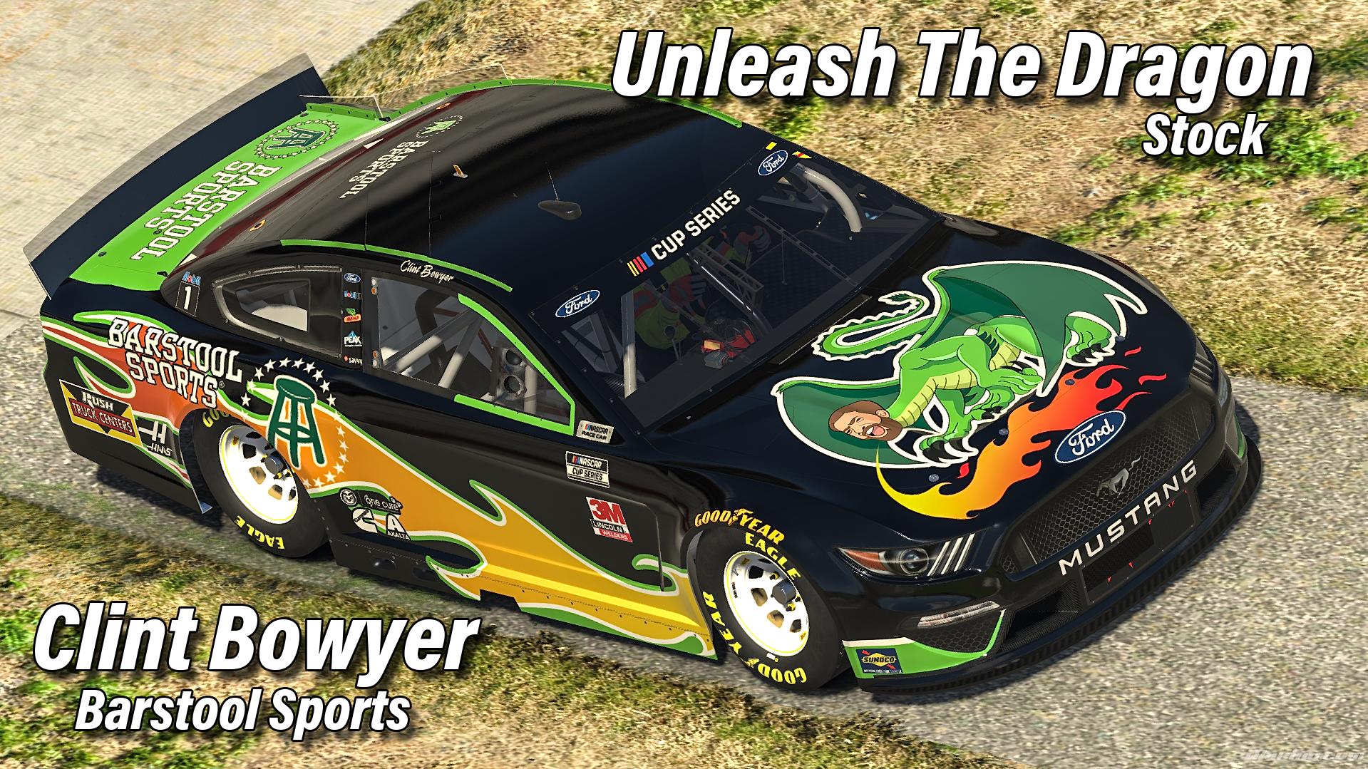 Clint Bowyer Unleash The Dragon Barstool Sports Stock By
