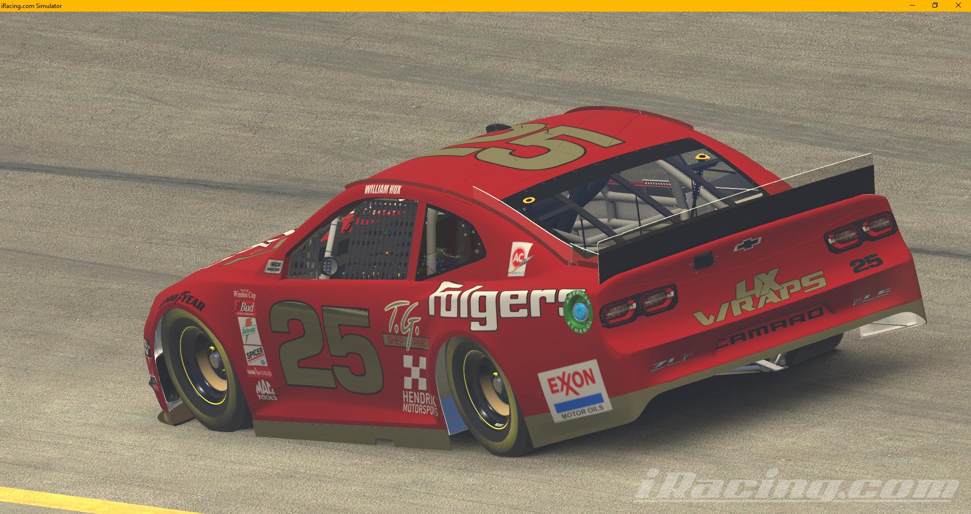 william hux, tim richmond folgers coffee number 25 by Cj Cauley Trading Paints