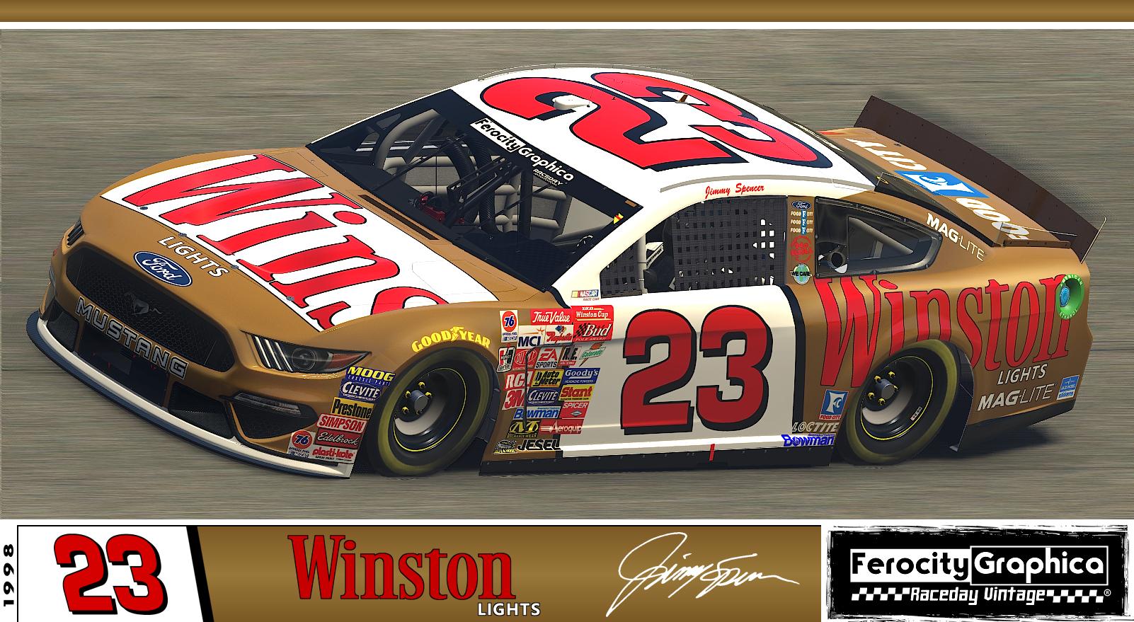 1999 #23 Jimmy Spencer Winston Lights Ford Winston Cup by Scott Mitton