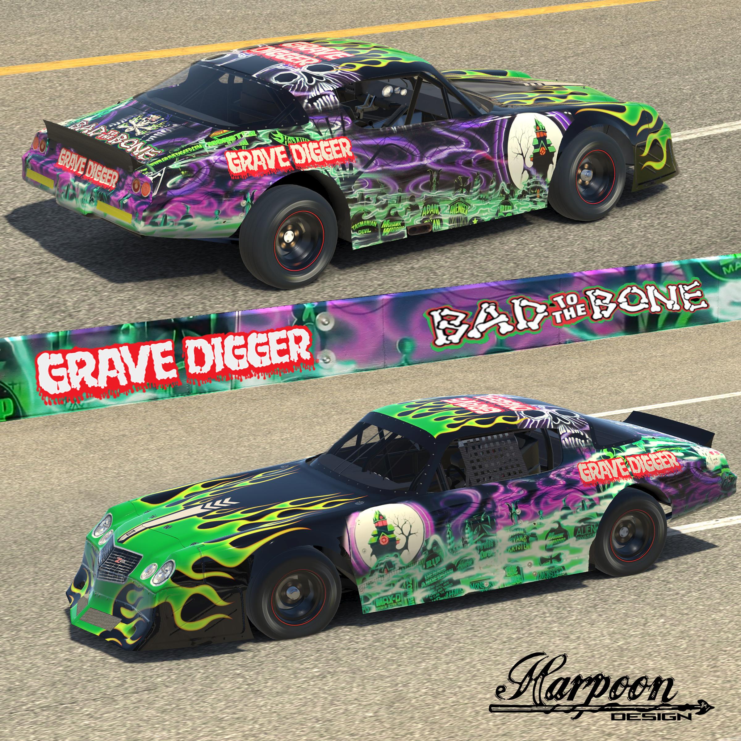 2020 Grave Digger Street Stock by Brantley Roden Trading Paints