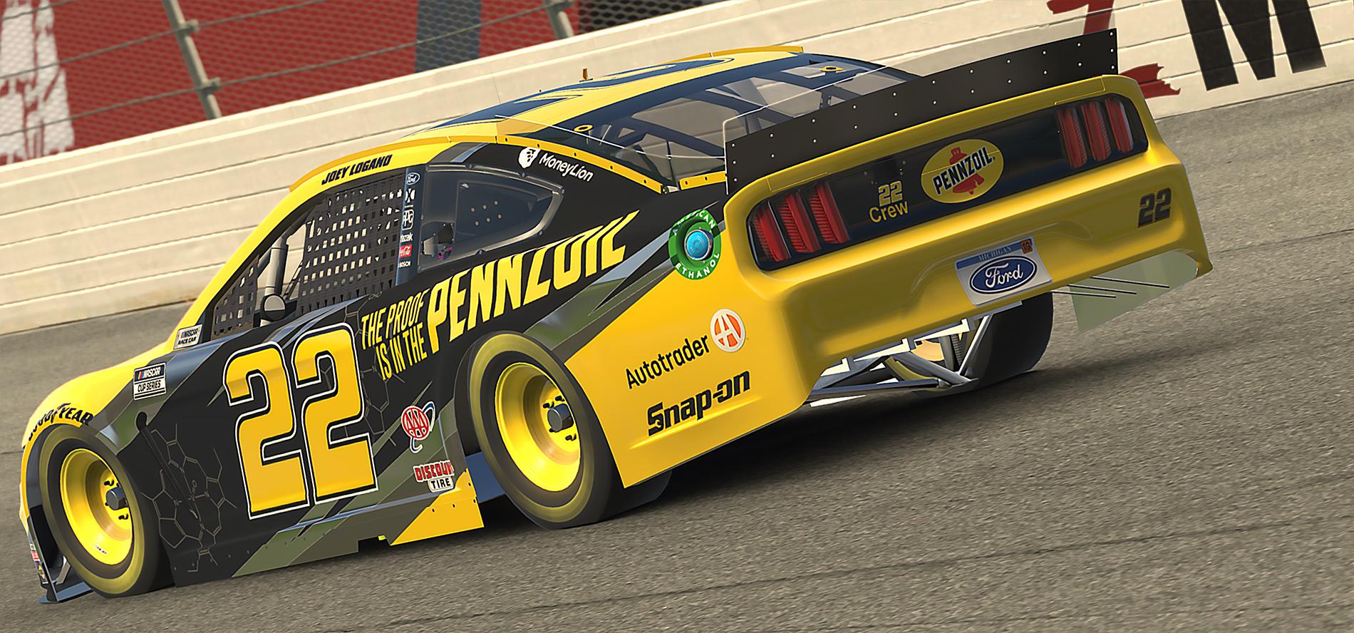 Preview of Fictional #22 Joey Logano Pennzoil Mustang by David Baker