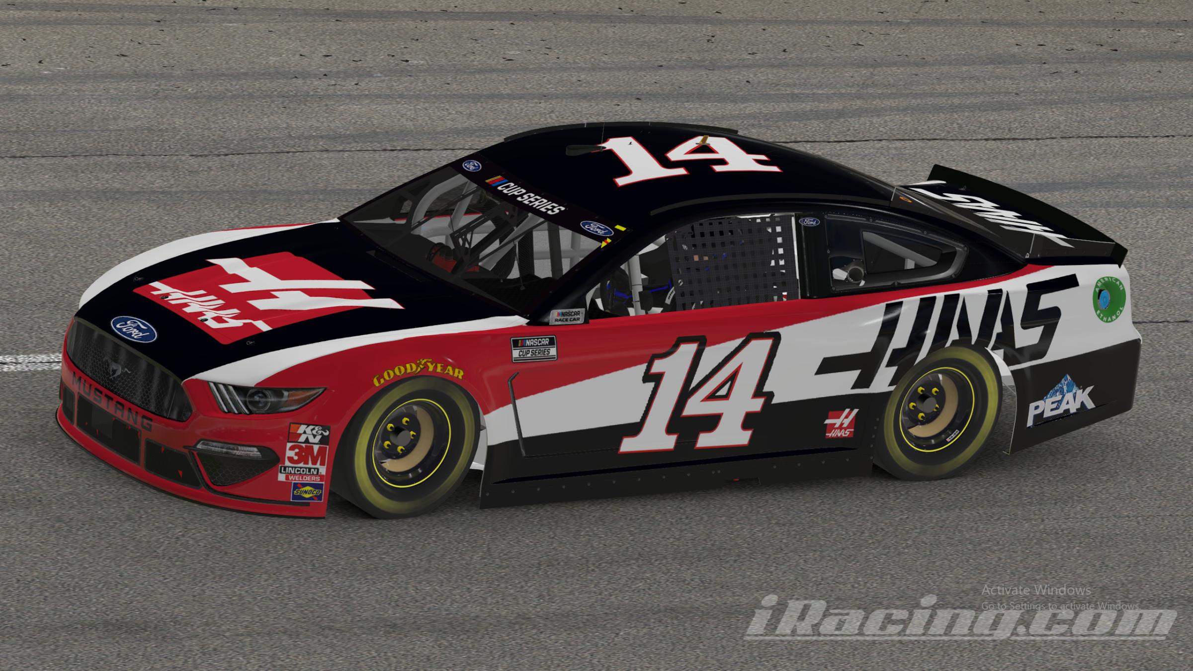2022 Kyle Larson #14 Haas Mustang by Spencer Hinton - Trading Paints