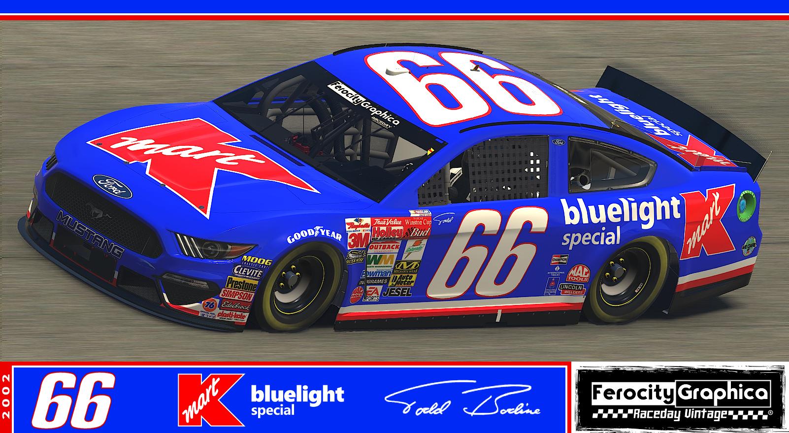 2002 66 Todd Bodine Kmart Blue Light Special Ford Winston Cup by Scott