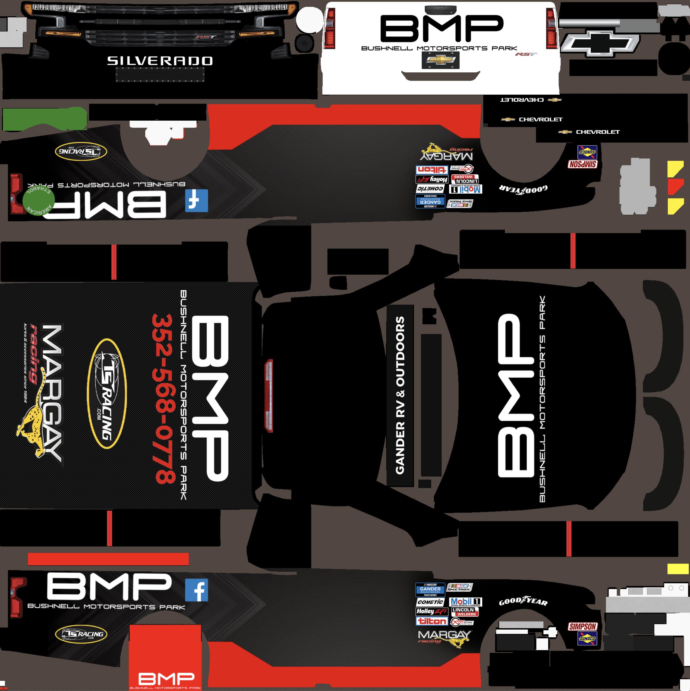 Bushnell Motorsports Park 2020 Truck by Bryan Bateman Trading Paints