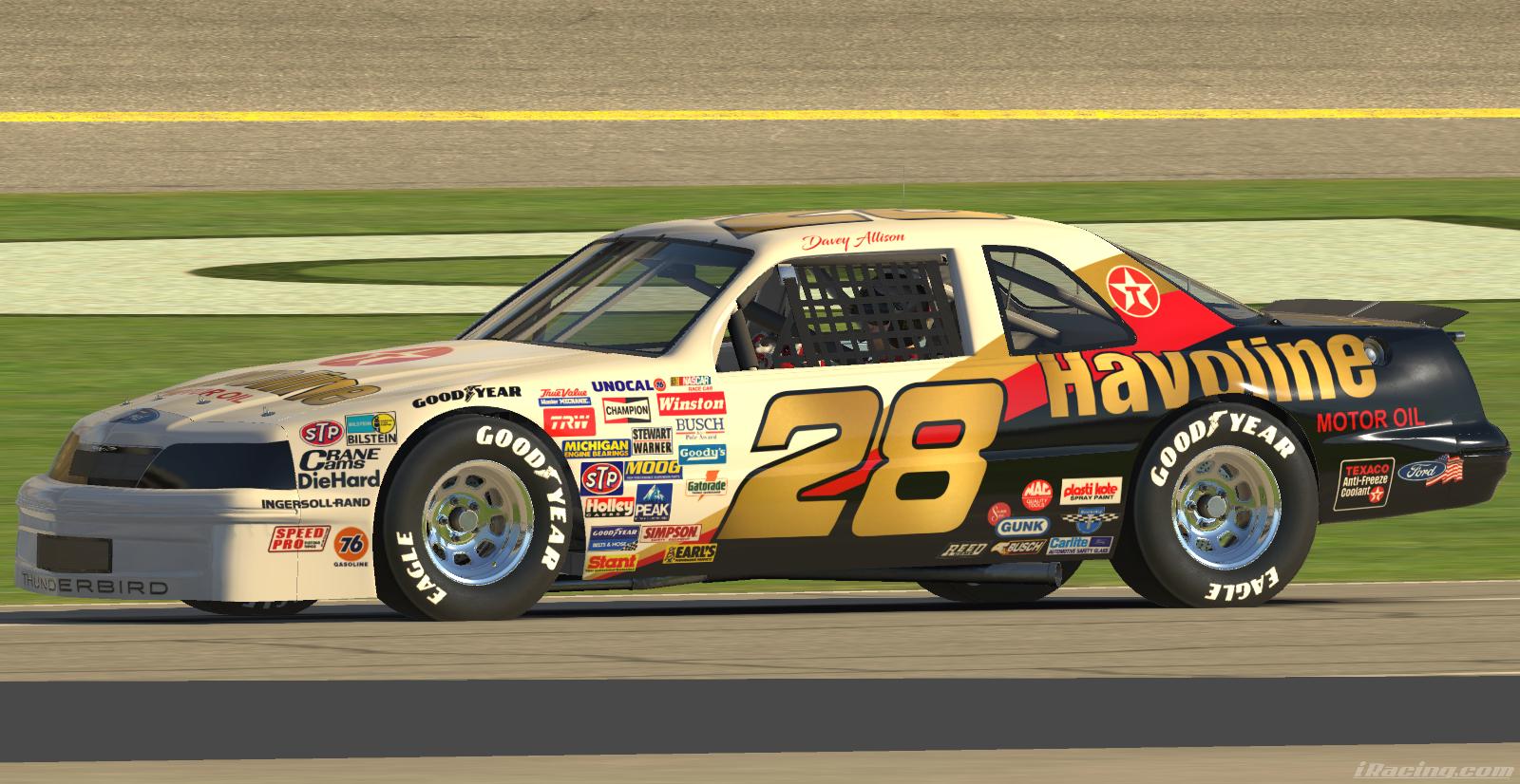 1987 Davey Allison Texaco Havoline Ford by Ben Horton Trading Paints