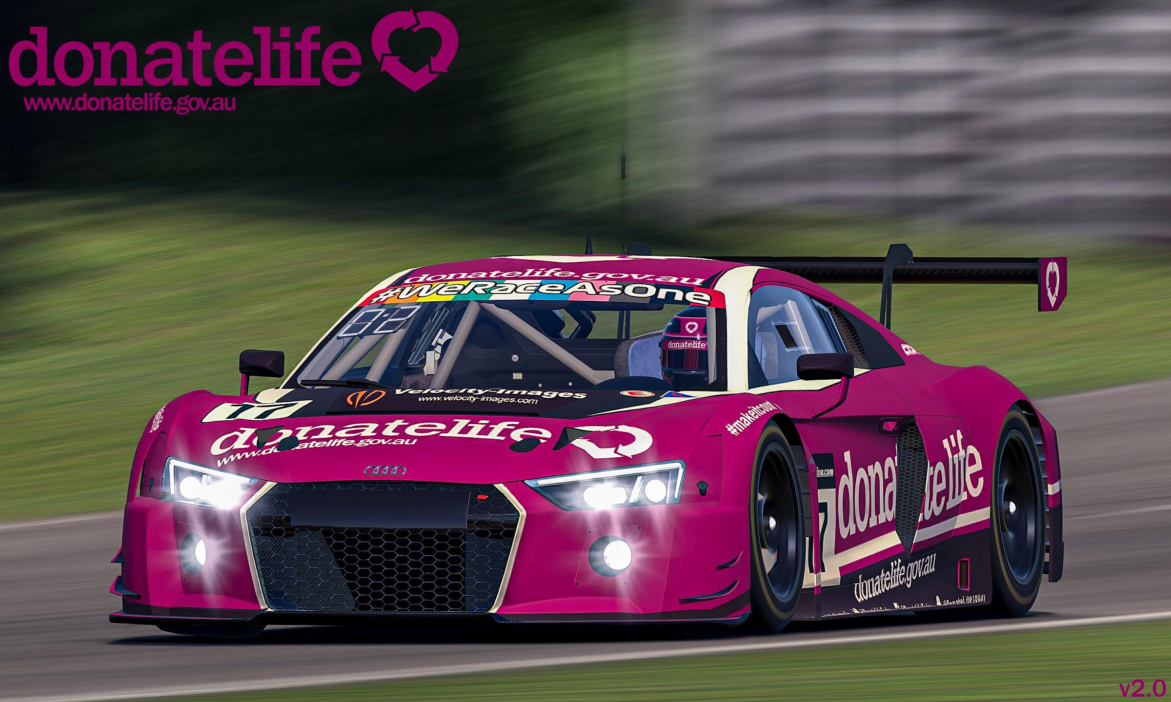 Preview of Audi R8 GT3 Donate Life Team Livery by Warwick Browne