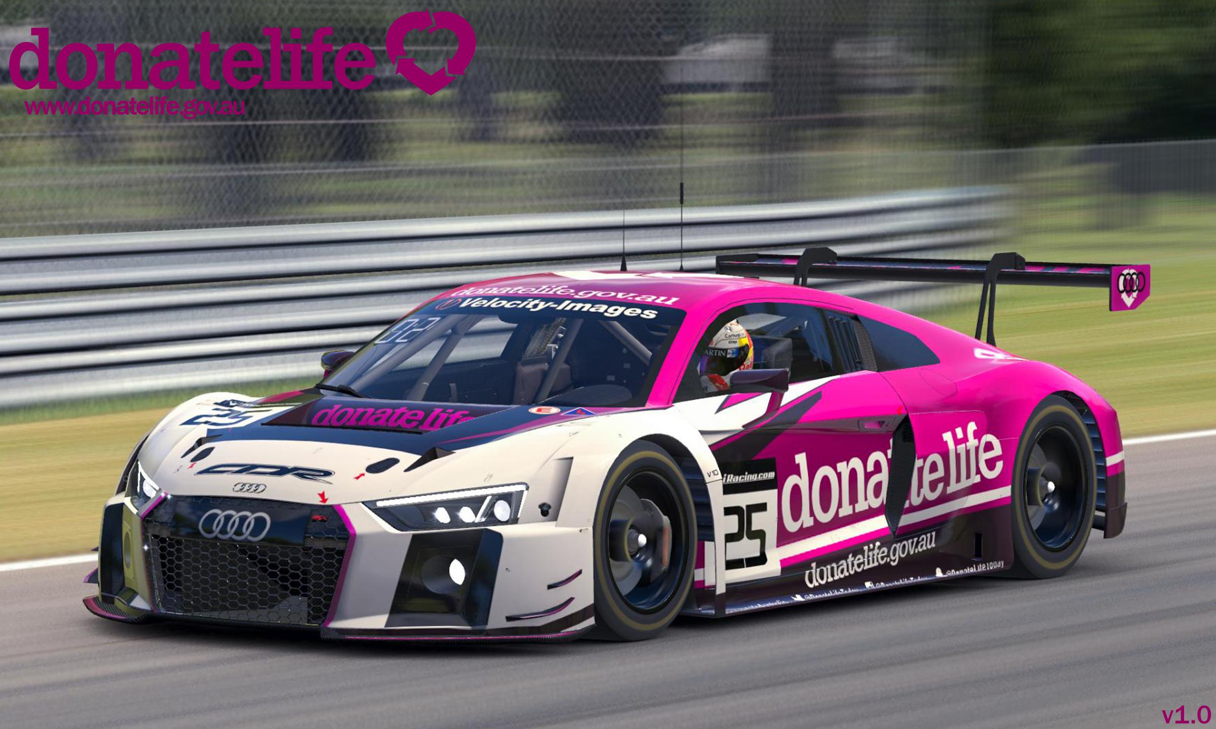 Preview of Audi R8 GT3 Donate Life Team Livery by Warwick Browne
