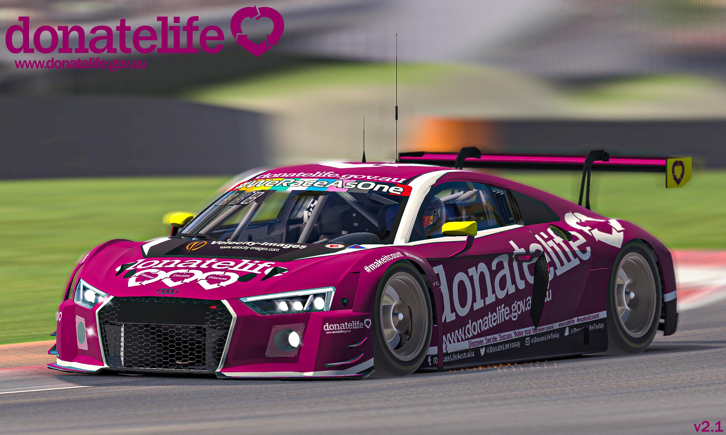 Preview of Audi R8 GT3 Donate Life Team Livery by Warwick Browne