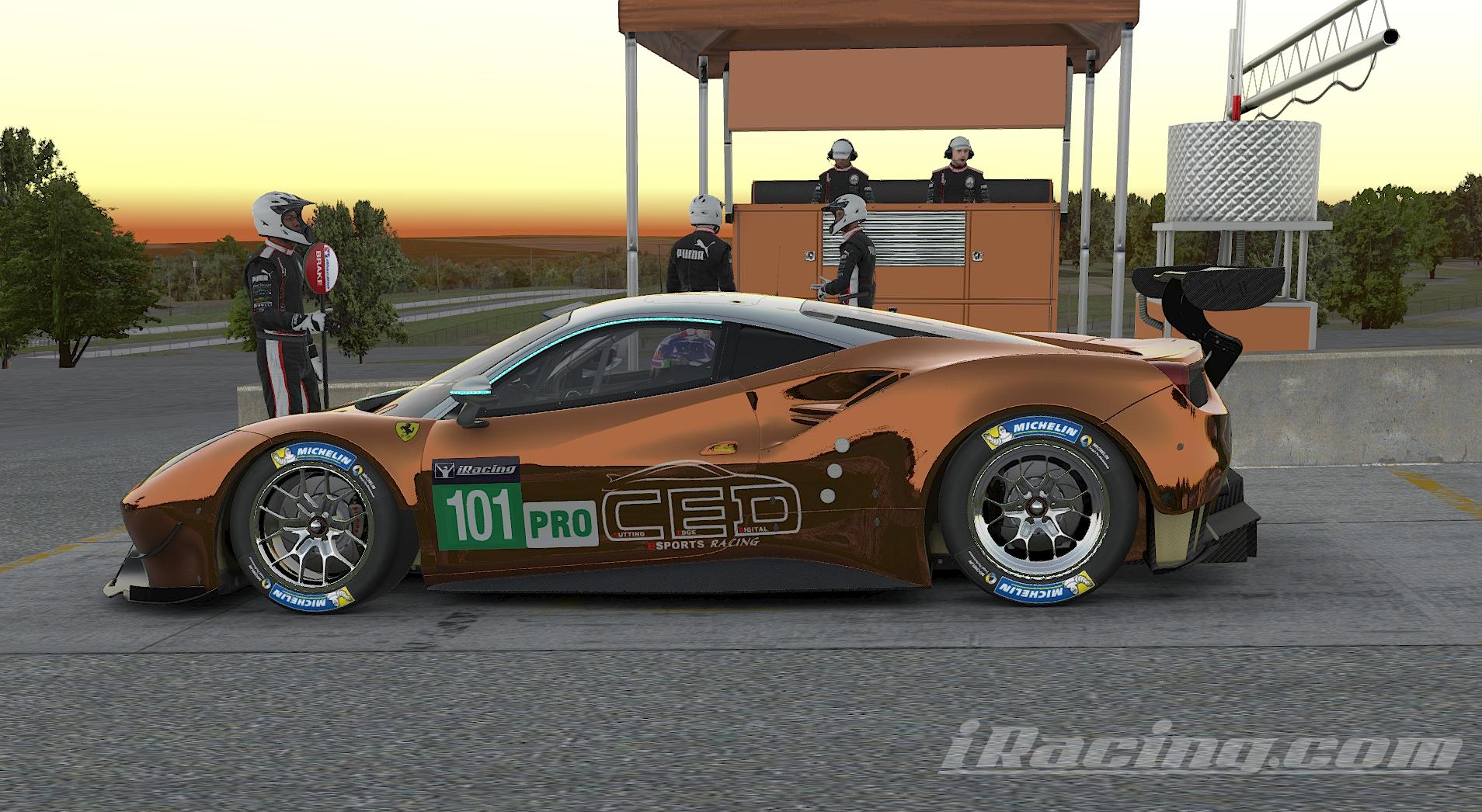 Copper Chrome & Carbon Fiber Ferrari GTE by Marshall W. Trading Paints