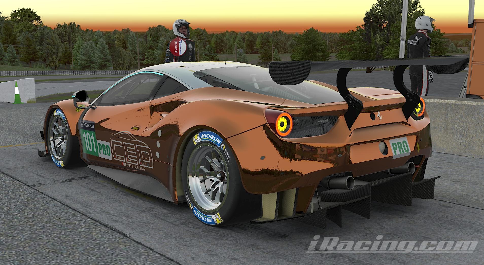 Copper Chrome & Carbon Fiber Ferrari GTE by Marshall W. Trading Paints