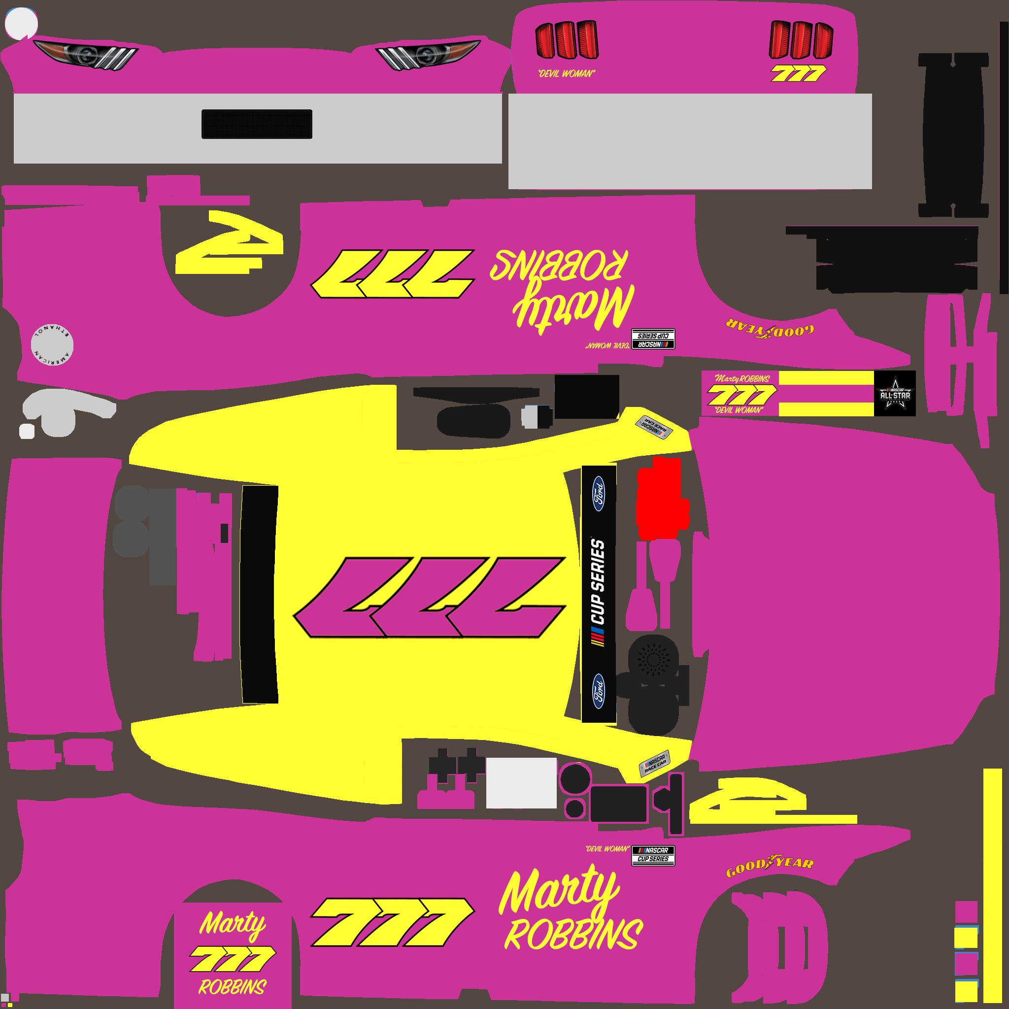 777 Marty Robbins Car by Peter Cohen Trading Paints
