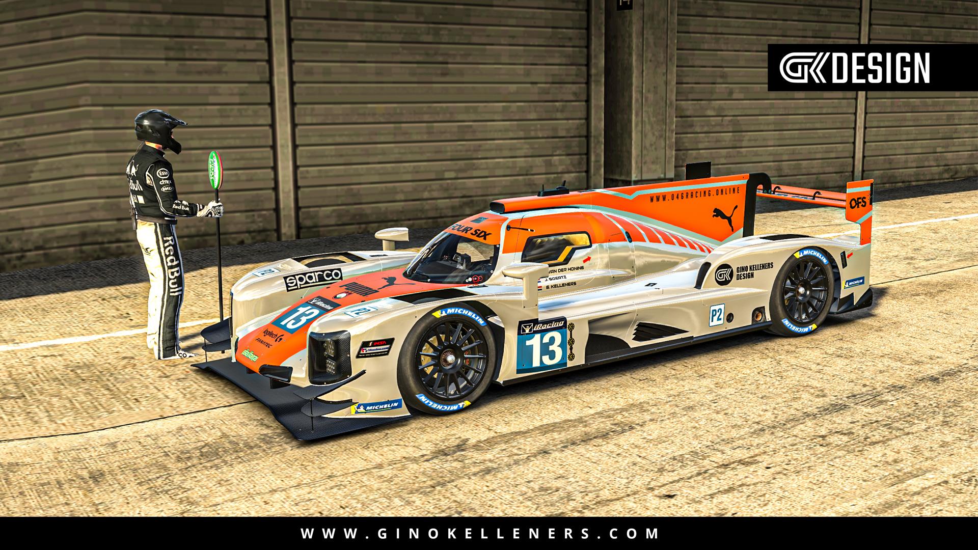 Preview of O Four Six Racing Silver Orange Livery - Dallara P217  by Gino Kelleners