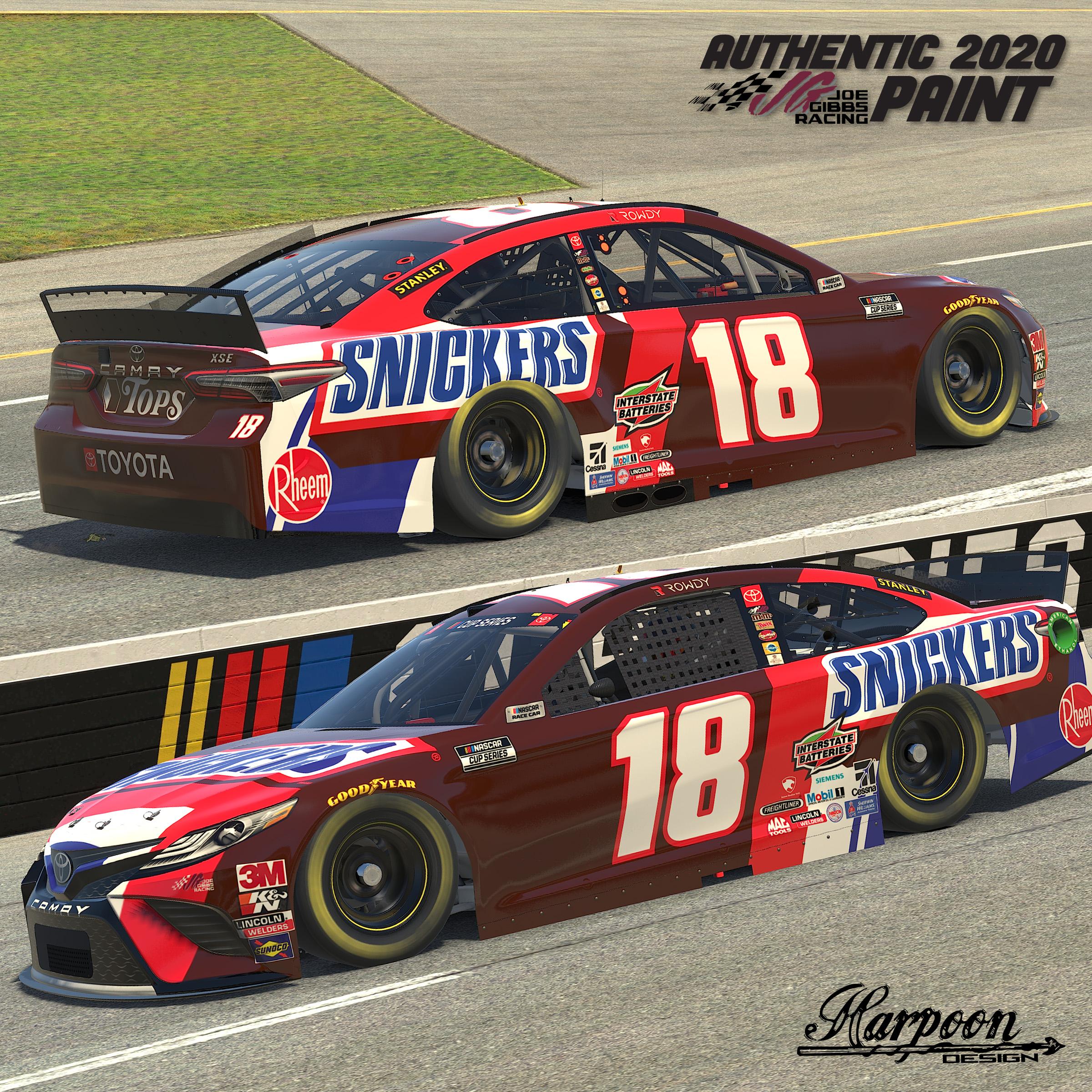 2020 Kyle Busch Snickers Camry by Brantley Roden Trading Paints
