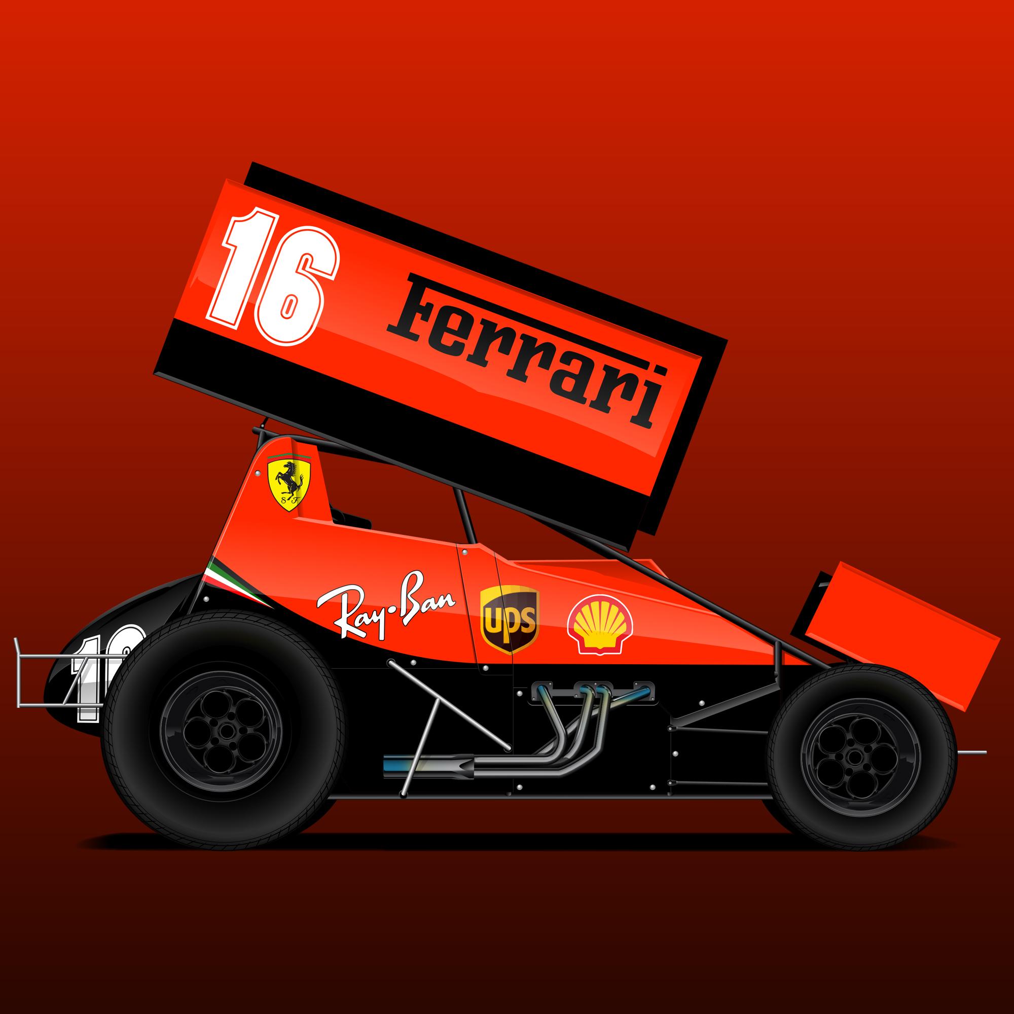 Ferrari Dirt Sprint Template w Wings by Dylan Schiebel