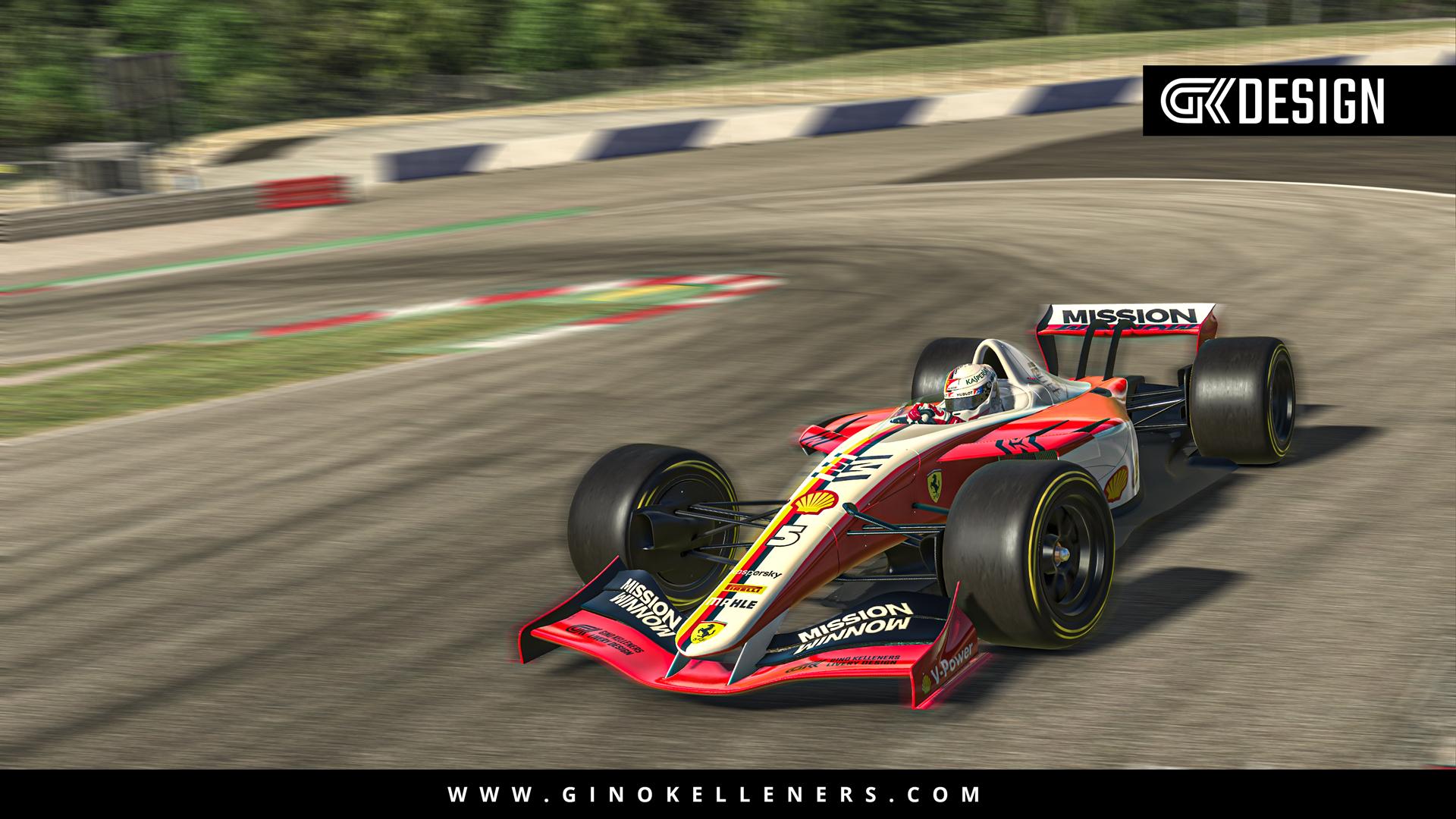 Preview of Sebastian Vettel Ferrari Tribute Livery - Dallara iR-01 by Gino Kelleners
