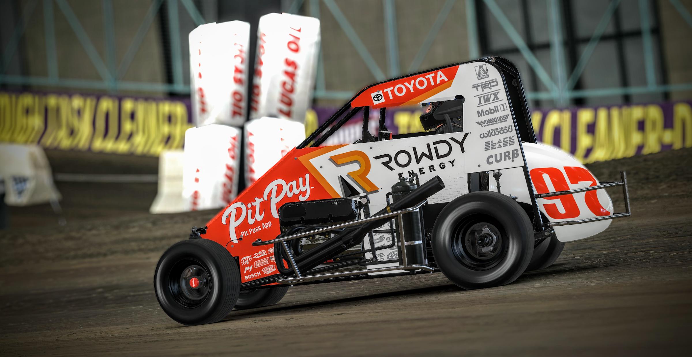 Official Rico Abreu 2021 Chili Bowl Midget Rowdy Energy / Pit Pay by