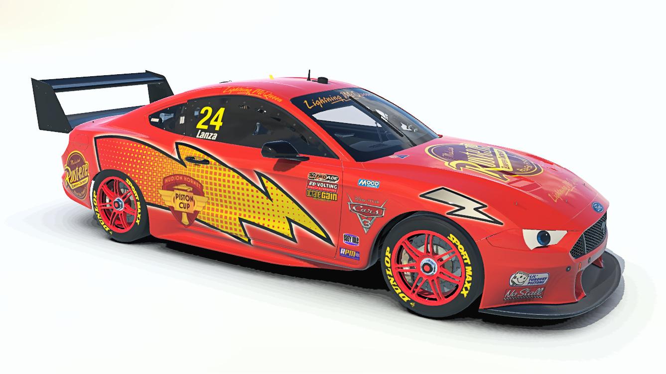 Supercars Ford Mustang GT Lightning McQueen theme by Martin Lanza Trading Paints