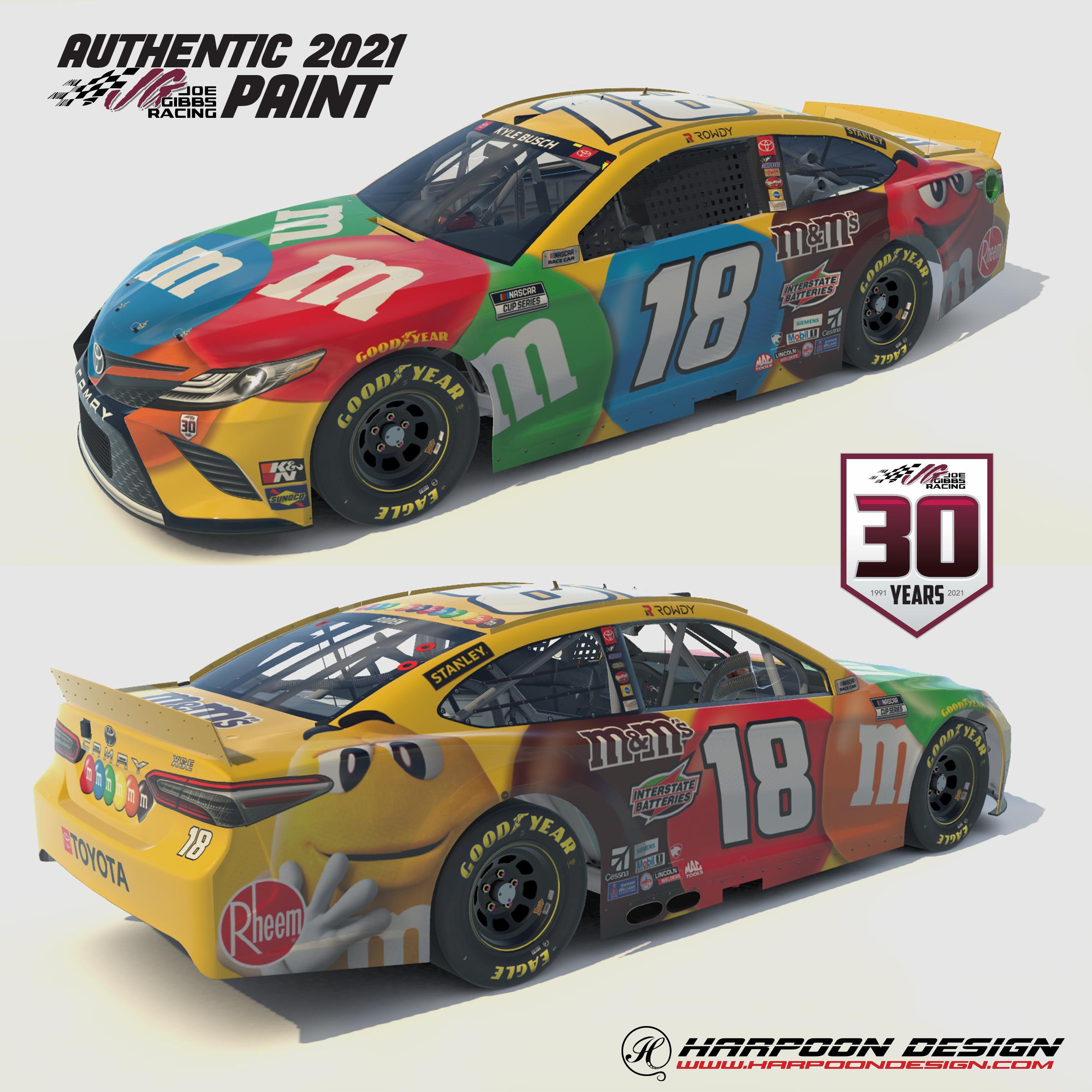 2021 Kyle Busch M&M Camry by Brantley Roden Trading Paints