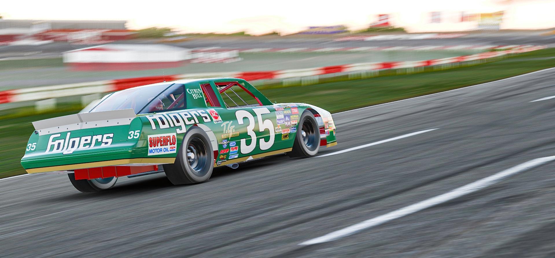 (iRacing Stamp Number) 1987 Benny Parsons Folgers Coffee Machine by