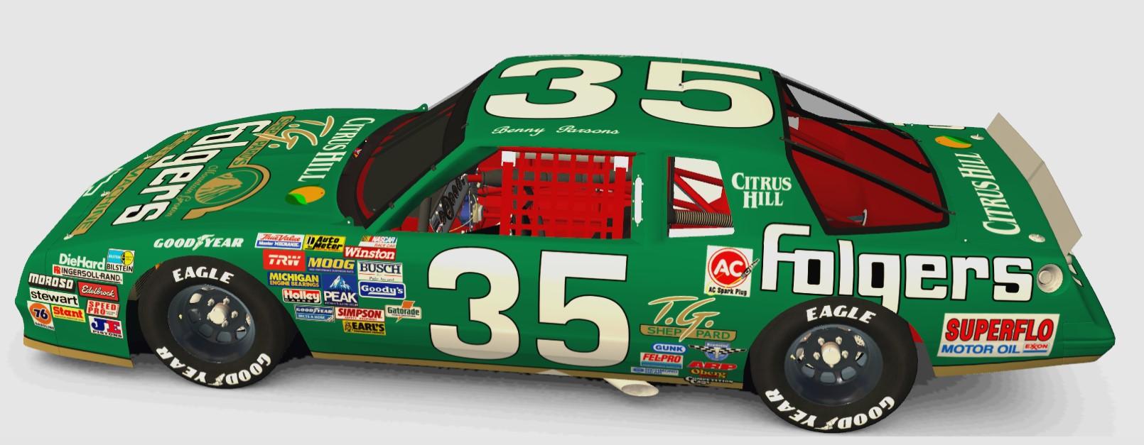 (iRacing Stamp Number) 1987 Benny Parsons Folgers Coffee Machine by