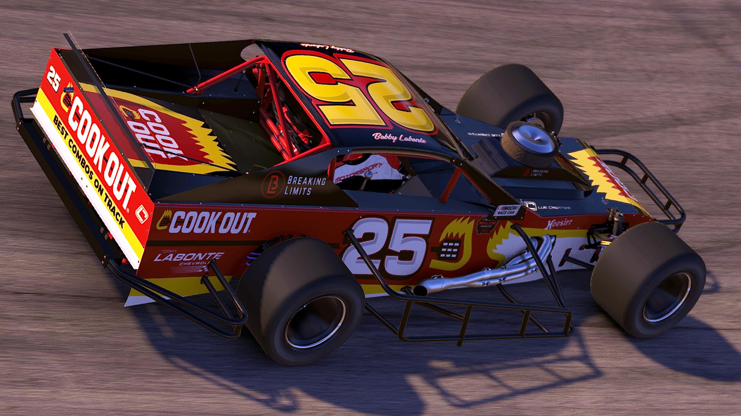 Bobby Labonte 25 Cook Out Racing Modified by Harris Lue Trading Paints