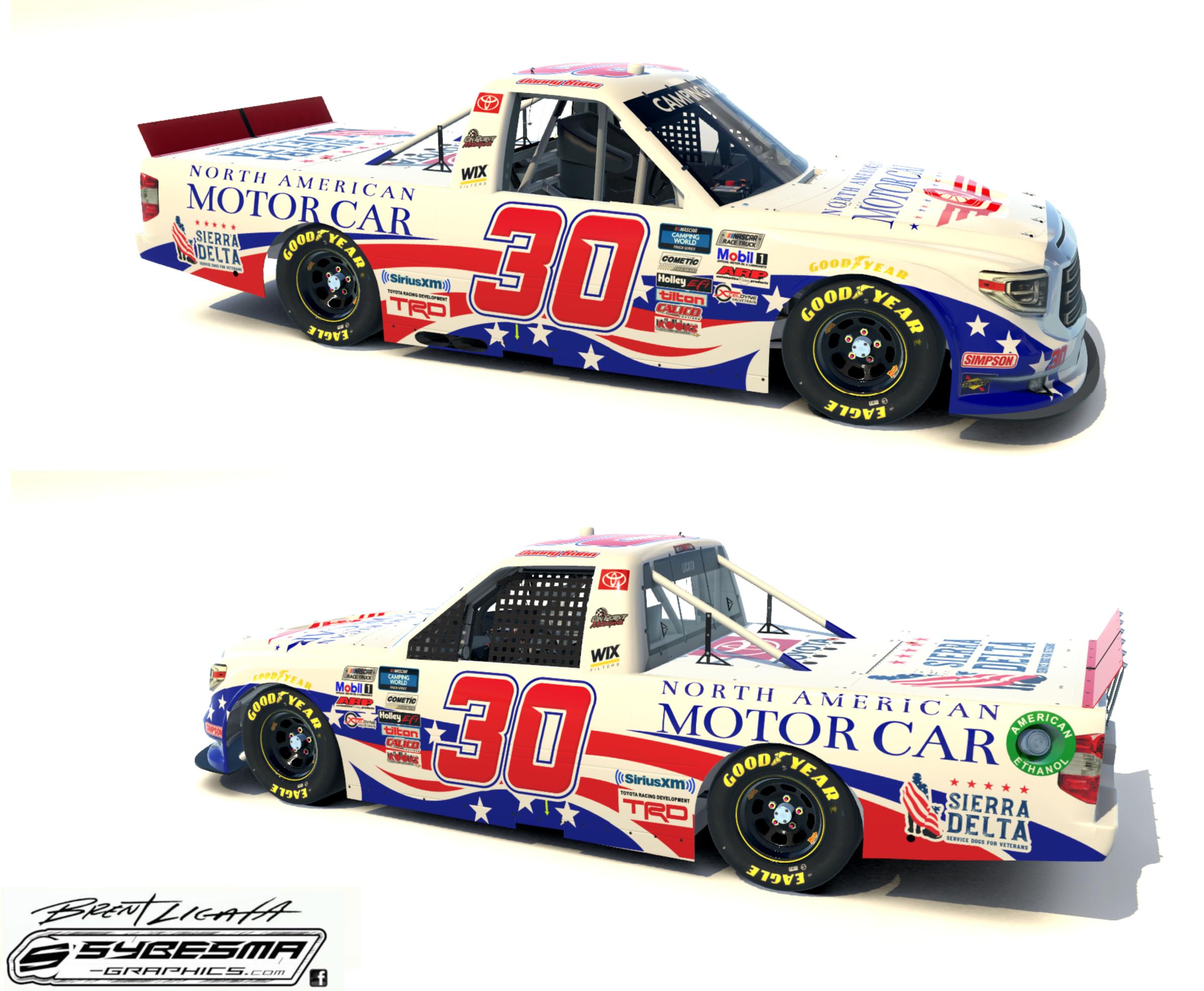 NCWTS 30 North American Motor Car Danny Bohn 2021 WHITE by