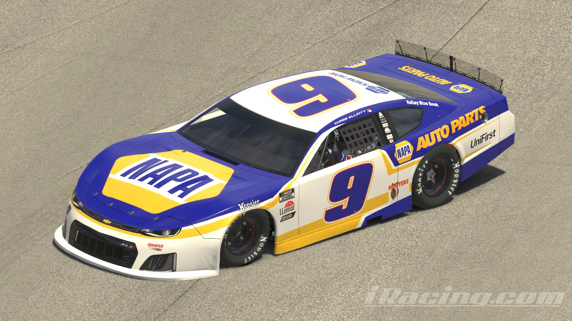 2021 Chase Elliott Napa Super Late Model by Dylan Holland Trading Paints