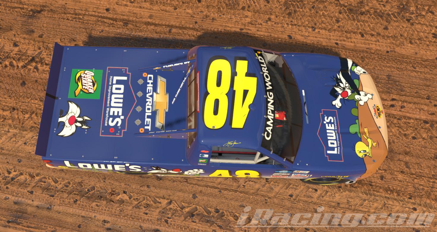 Preview of Jimmie Johnson Lowes 2002 Looney Tunes Rematch Sylvester and Tweety Silverado Custom Number by Steve J Cass