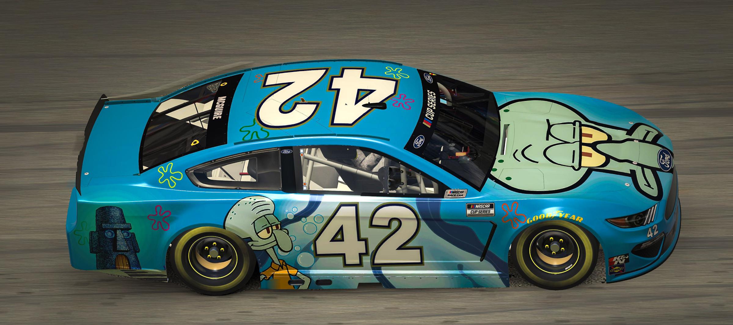 NASCAR Cup Series Ford Mustang Squidward SpongeBob by Russell McGuire