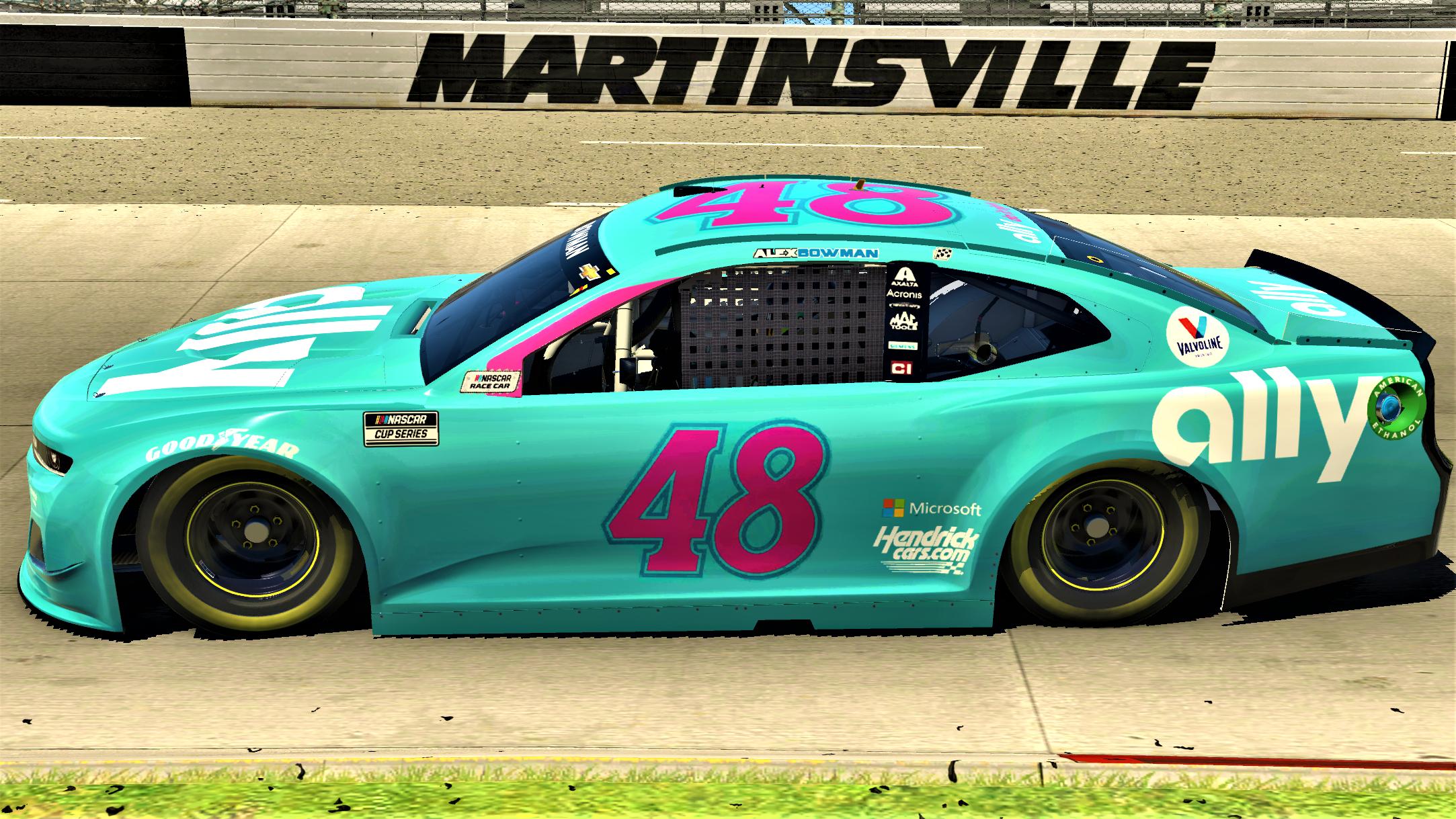 Alex Bowman Ally Throwback (Updated) by Quinn Johnston Trading Paints