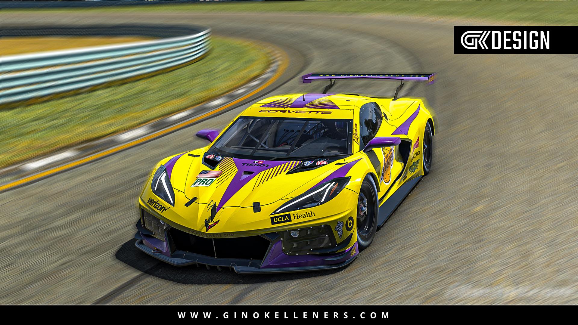 Preview of LA Lakers Livery - Chevrolet Corvette C8.R GTE  by Gino Kelleners