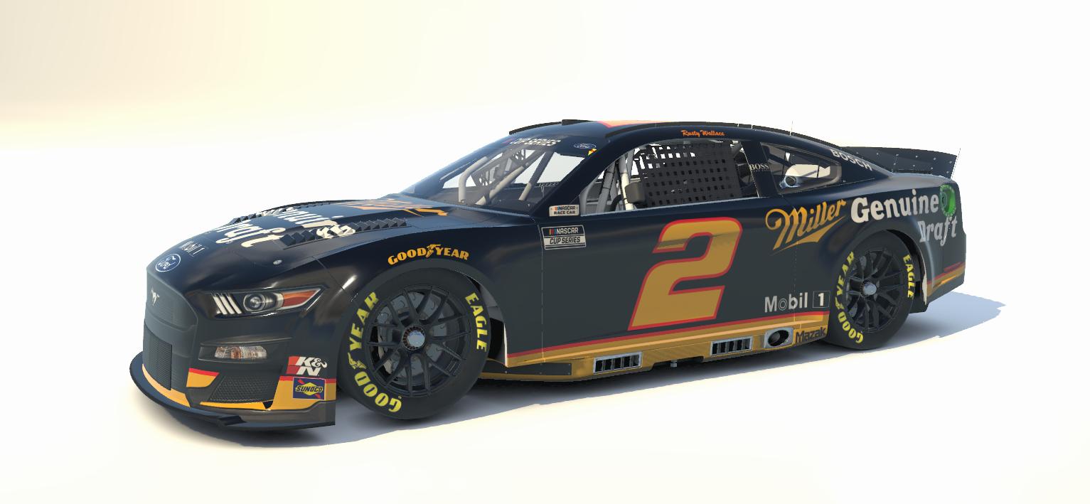 Preview of Rusty Wallace 1994 Miller Genuine Draft Ford Mustang (No Number) by Will Bangs