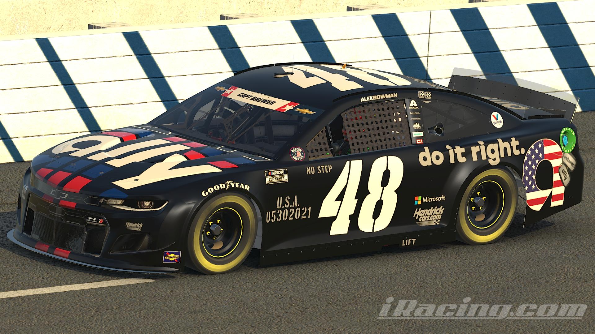 Preview of Alex Bowman 2021 ally Memorial Day Chevrolet Camaro ZL1 1LE by Nicholas Doucette
