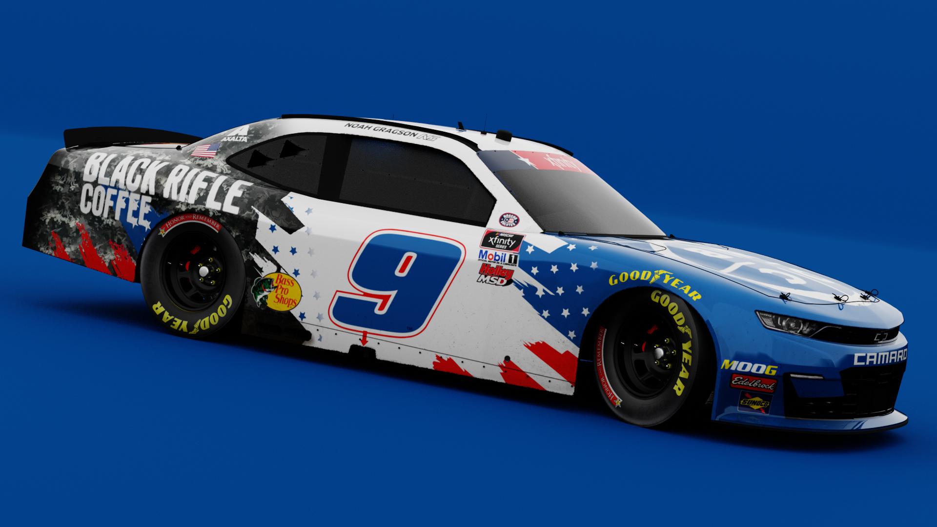 Noah gragson patriotic black rifle coffee concept sim stamped by nick Noah gragson patriotic black rifle coffee concept sim stamped by nick